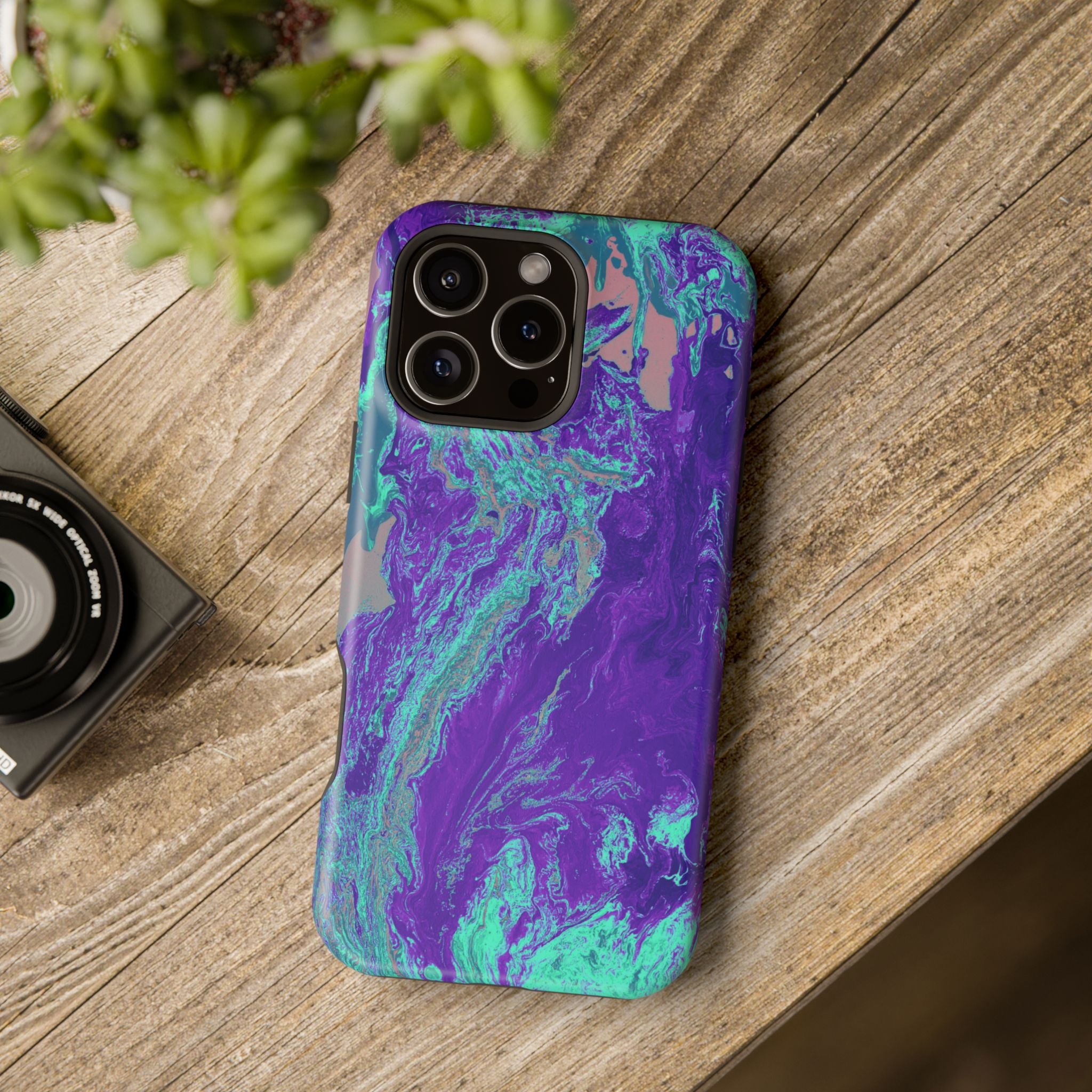 Polar Collapse X MagSafe iPhone Case – Abstract Art Design, Shockproof for iPhone 14–17 Pro & Pro Max
