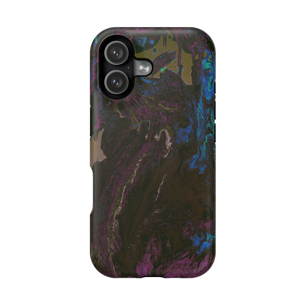 Shadow Collapse X MagSafe iPhone Case – Abstract Art Design, Shockproof for iPhone 14–17 Pro & Pro Max