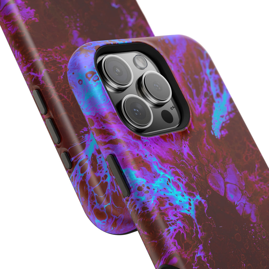 Quantum Bloom MagSafe iPhone Case – Abstract Art Design, Shockproof for iPhone 14–17 Pro & Pro Max