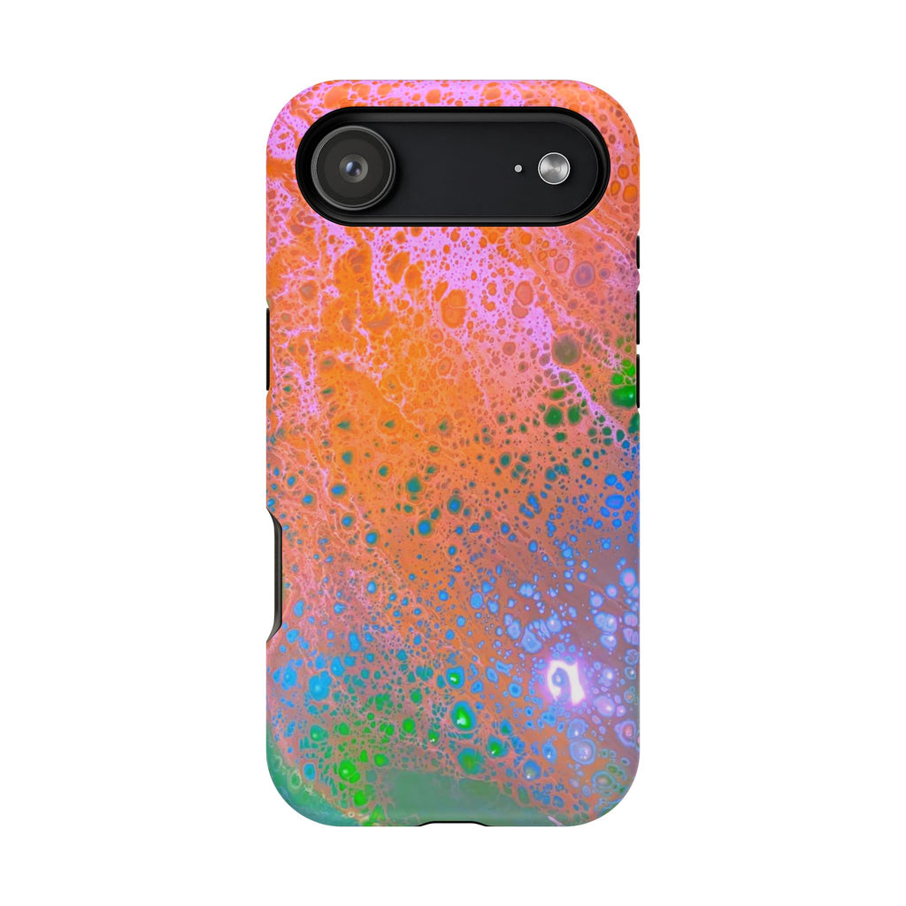 Sunflare Pulse MagSafe iPhone Case – Abstract Art Design, Shockproof for iPhone 14–17 Pro & Pro Max