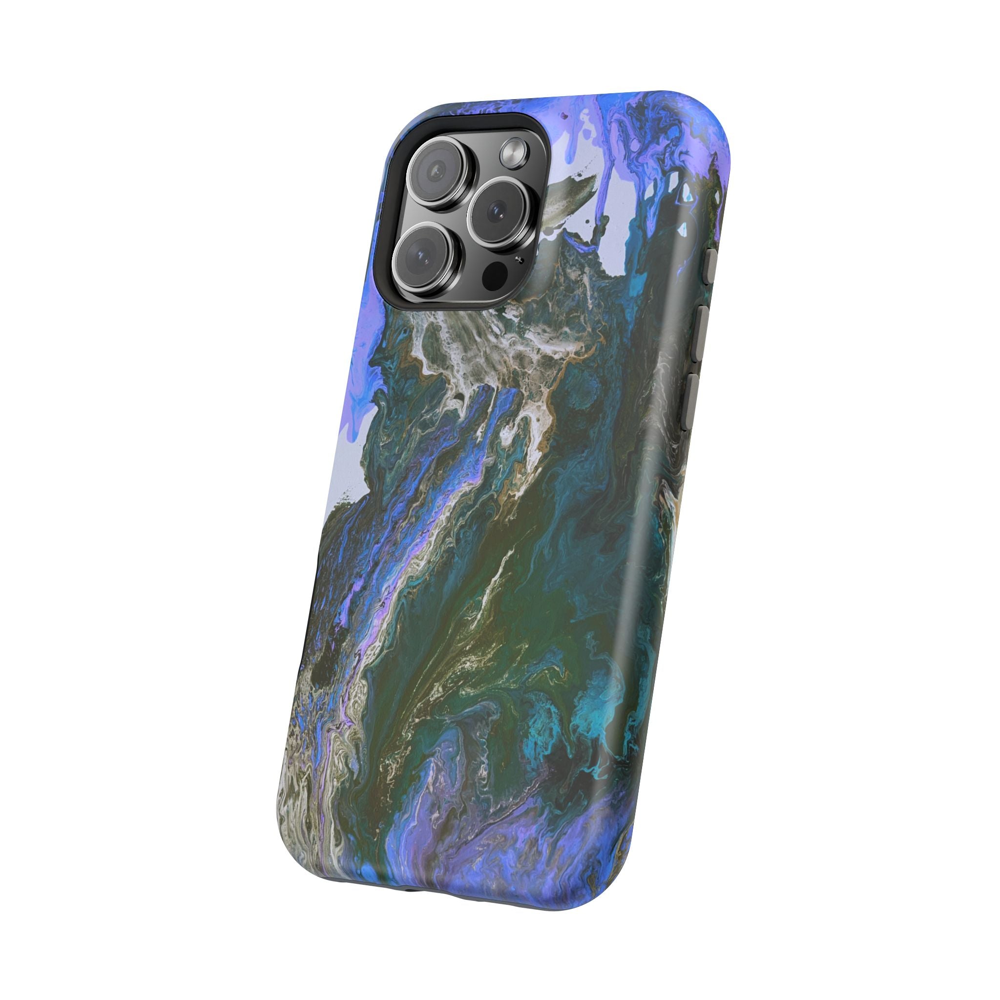 Liquid Depth X MagSafe iPhone Case – Abstract Art Design, Shockproof for iPhone 14–17 Pro & Pro Max