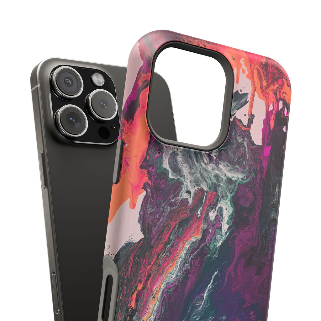 Colorwave Distortion X MagSafe iPhone Case – Abstract Art Design, Shockproof for iPhone 14–17 Pro & Pro Max
