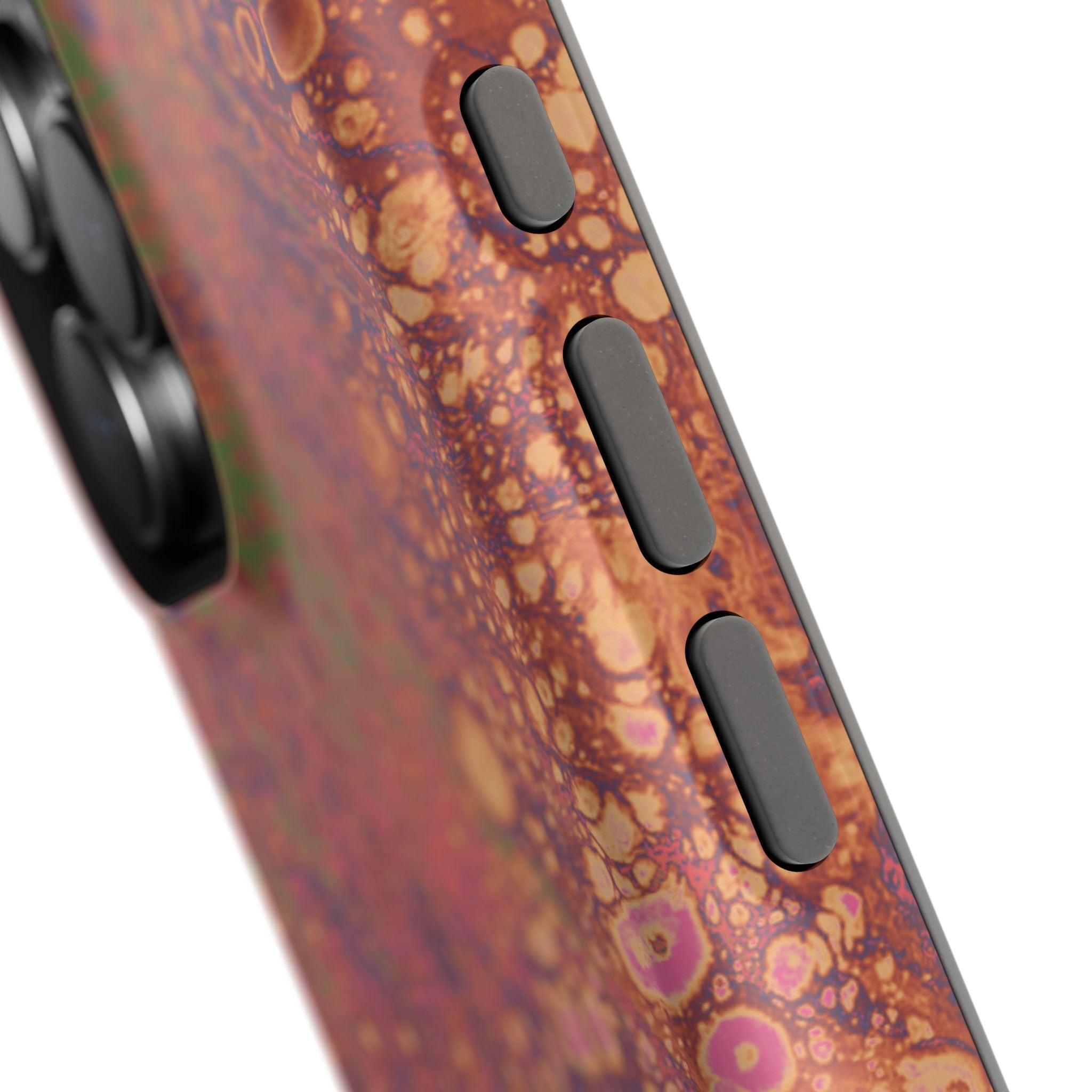 Amber Surge MagSafe iPhone Case – Abstract Art Design, Shockproof for iPhone 14–17 Pro & Pro Max