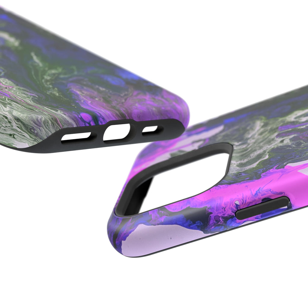 Neon Blossom X MagSafe iPhone Case – Abstract Art Design, Shockproof for iPhone 14–17 Pro & Pro Max