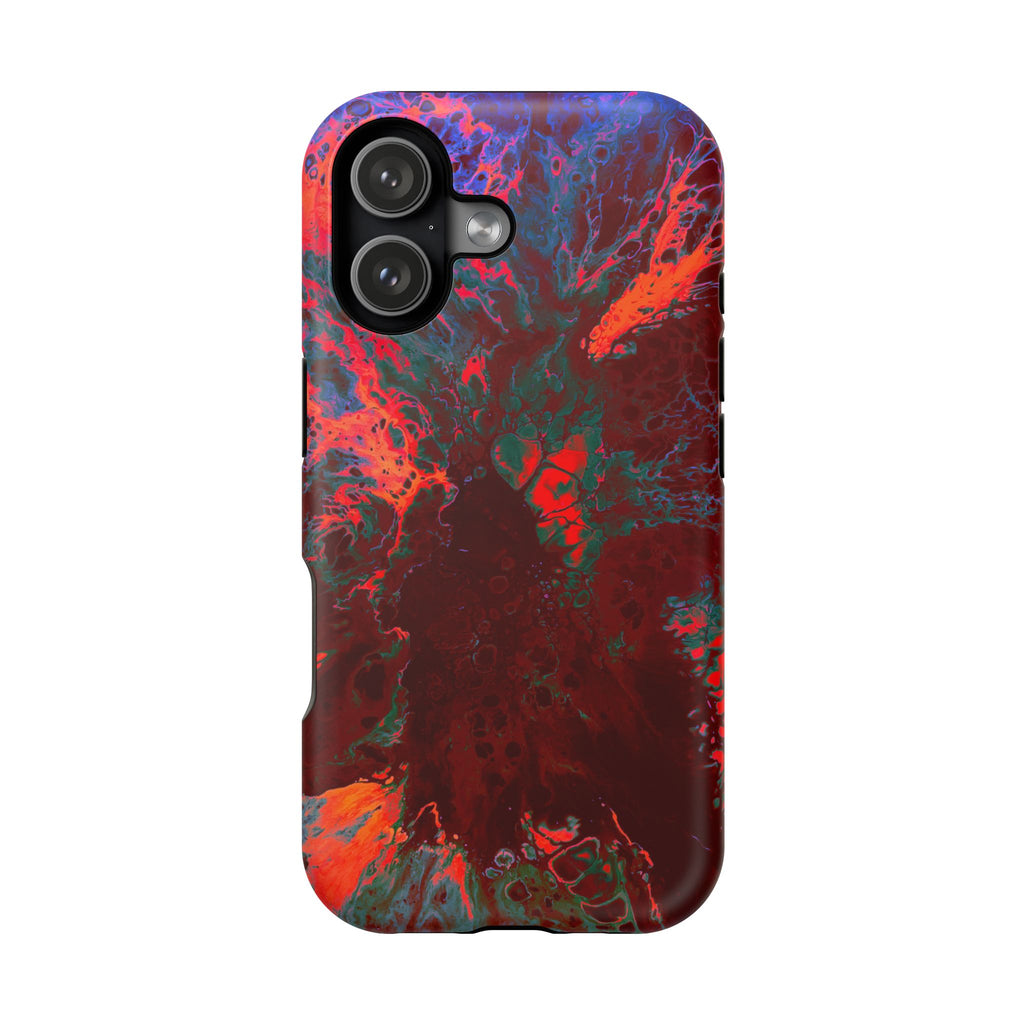 Heatwave Bloom MagSafe iPhone Case – Abstract Art Design, Shockproof for iPhone 14–17 Pro & Pro Max