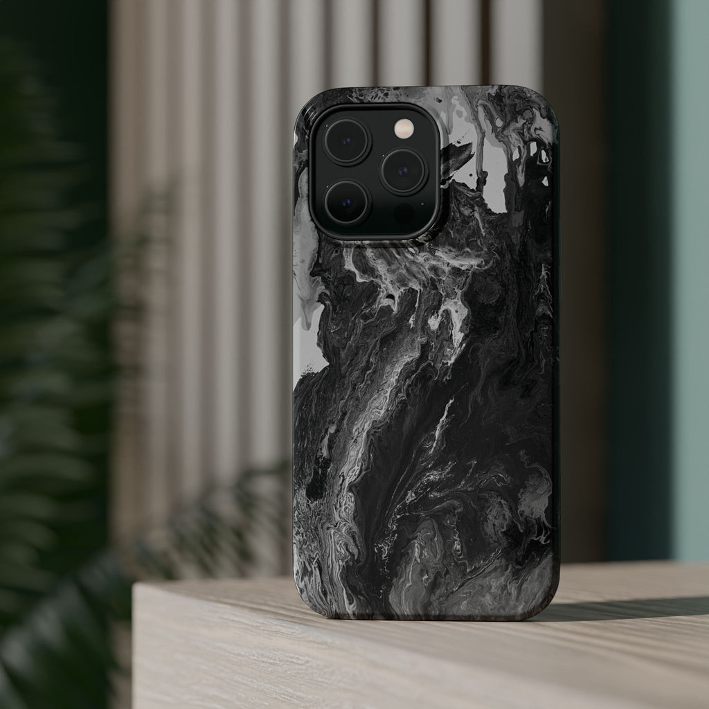 Noir Core X MagSafe iPhone Case – Abstract Art Design, Shockproof for iPhone 14–17 Pro & Pro Max