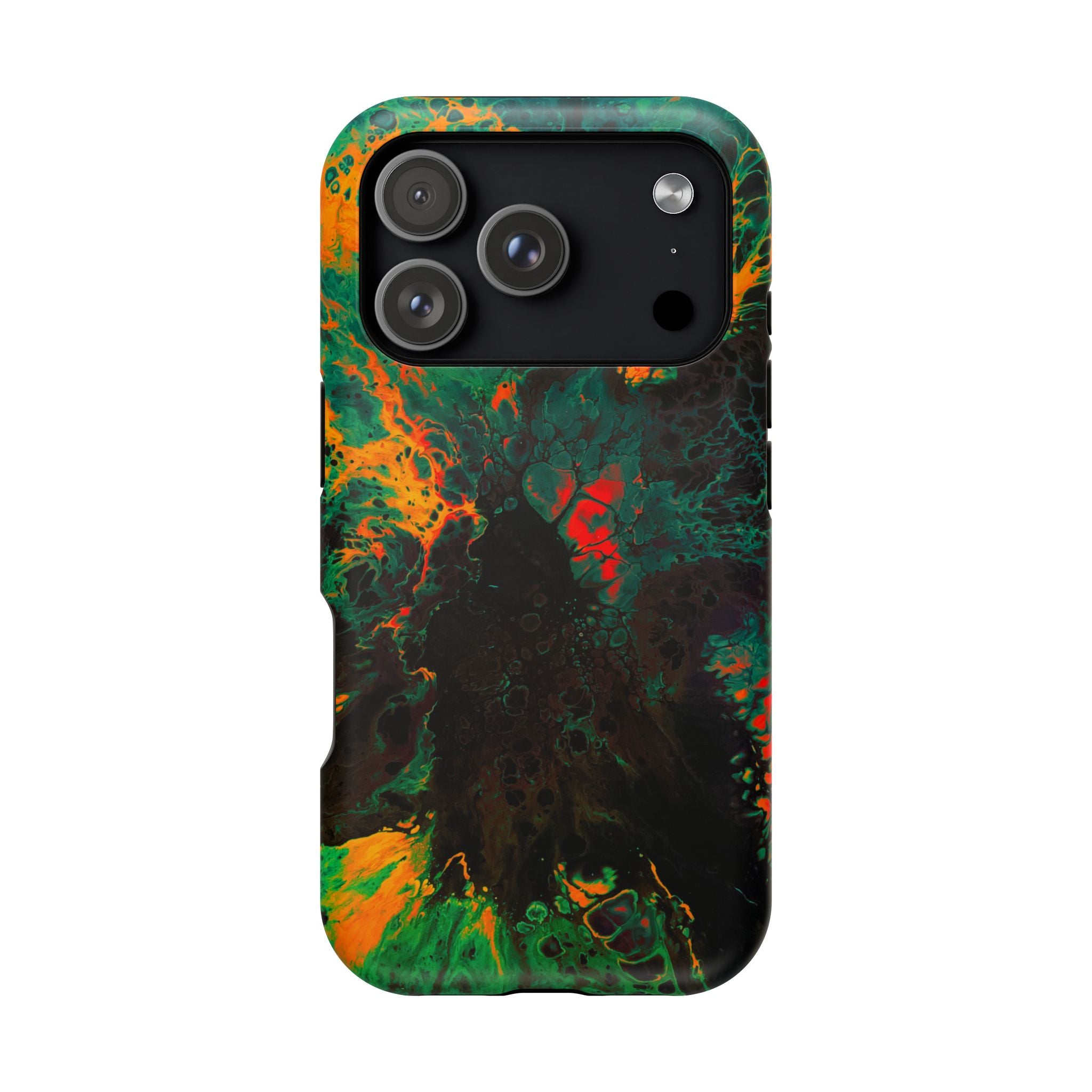 Infernal Jungle MagSafe iPhone Case – Abstract Art Design, Shockproof for iPhone 14–17 Pro & Pro Max