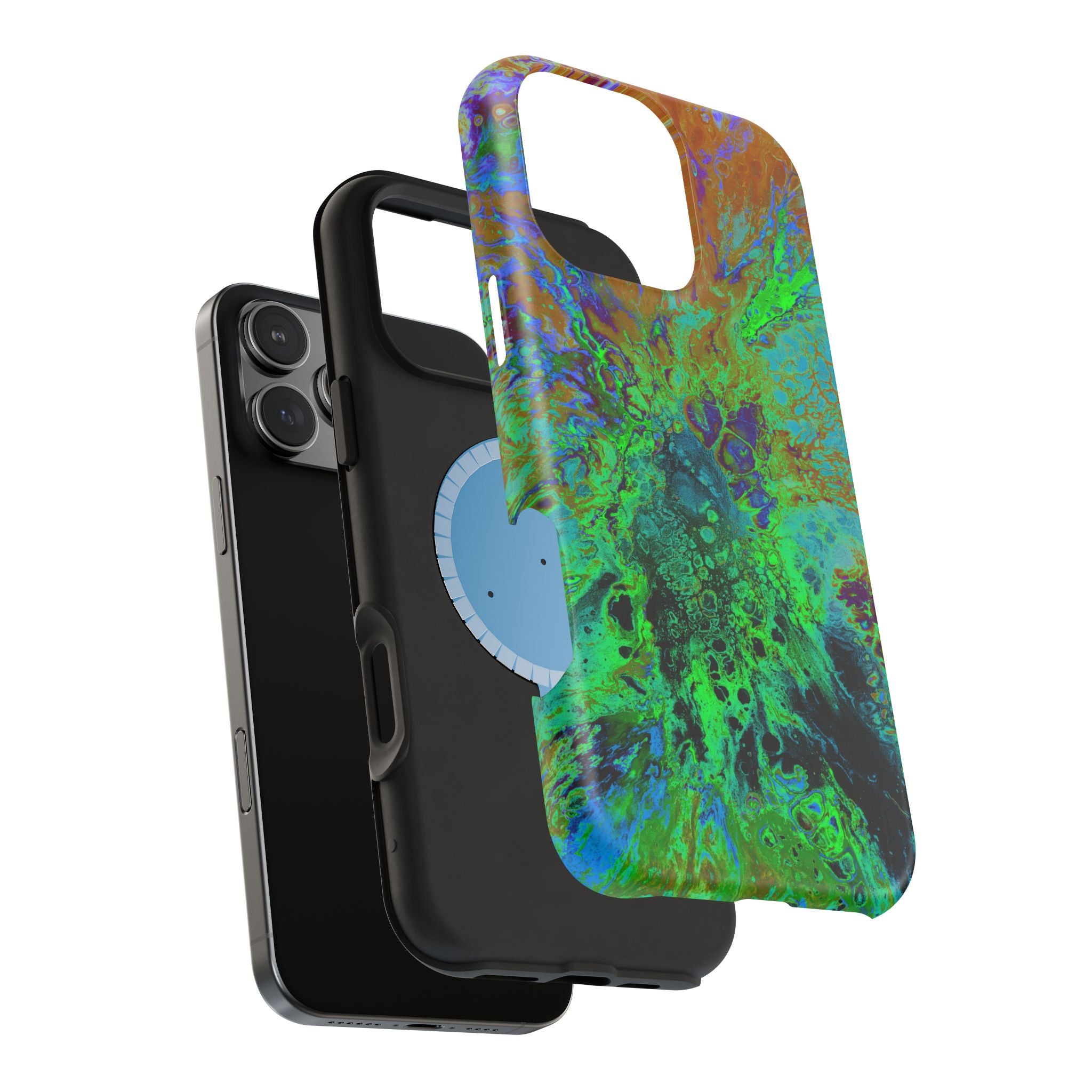 Nova Collapse MagSafe iPhone Case – Abstract Art Design, Shockproof for iPhone 14–17 Pro & Pro Max