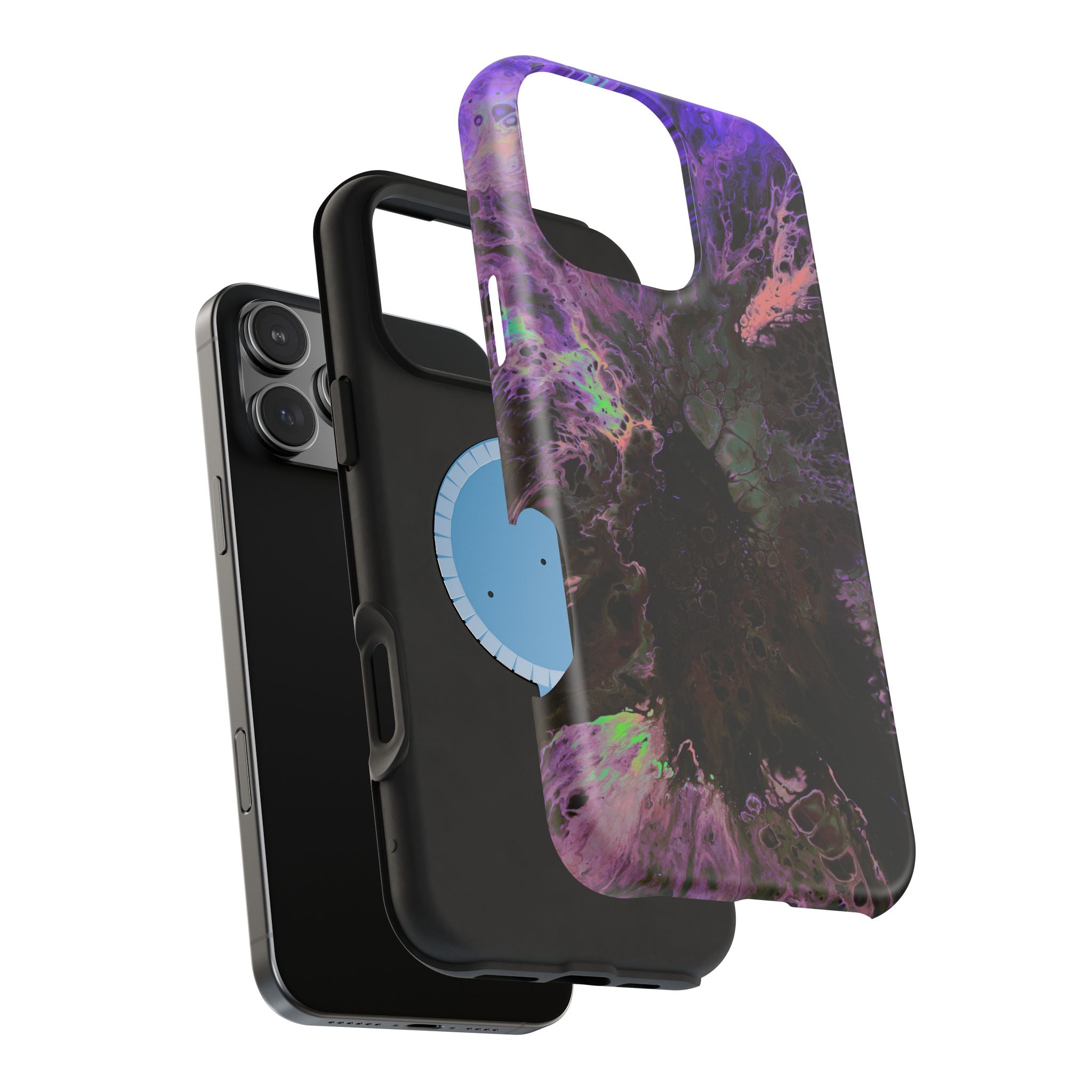 Bloom Reactor MagSafe iPhone Case – Abstract Art Design, Shockproof for iPhone 14–17 Pro & Pro Max