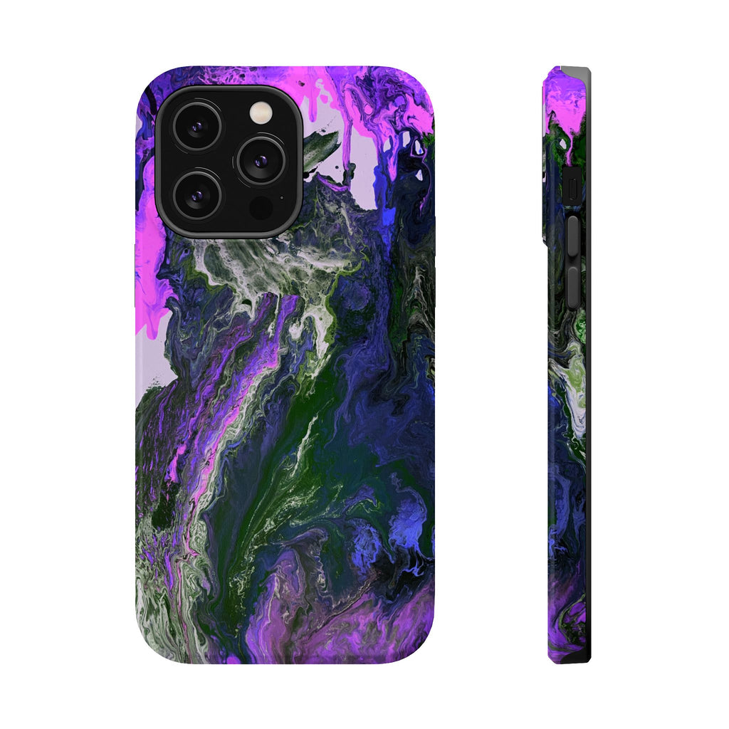 Neon Blossom X MagSafe iPhone Case – Abstract Art Design, Shockproof for iPhone 14–17 Pro & Pro Max