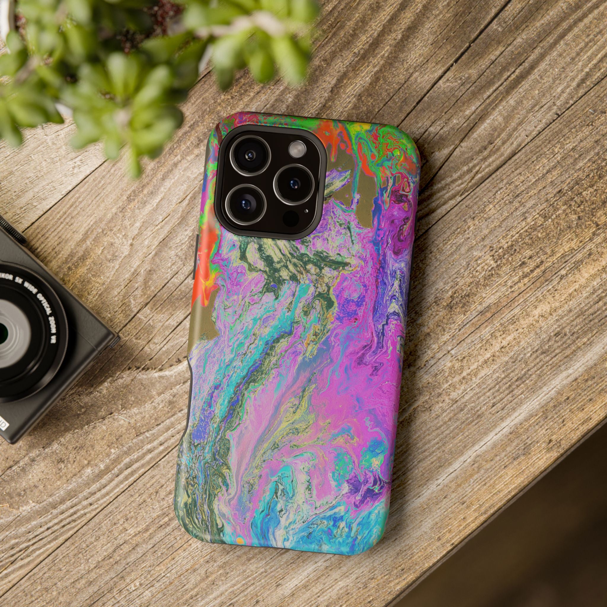 Spectrum Surge X MagSafe iPhone Case – Abstract Art Design, Shockproof for iPhone 14–17 Pro & Pro Max
