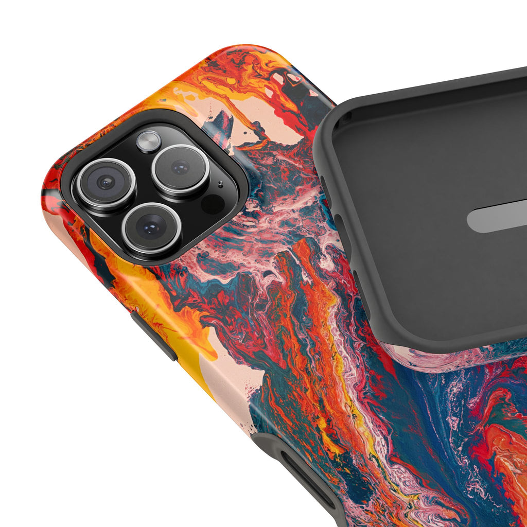 Heatcore X MagSafe iPhone Case – Abstract Art Design, Shockproof for iPhone 14–17 Pro & Pro Max