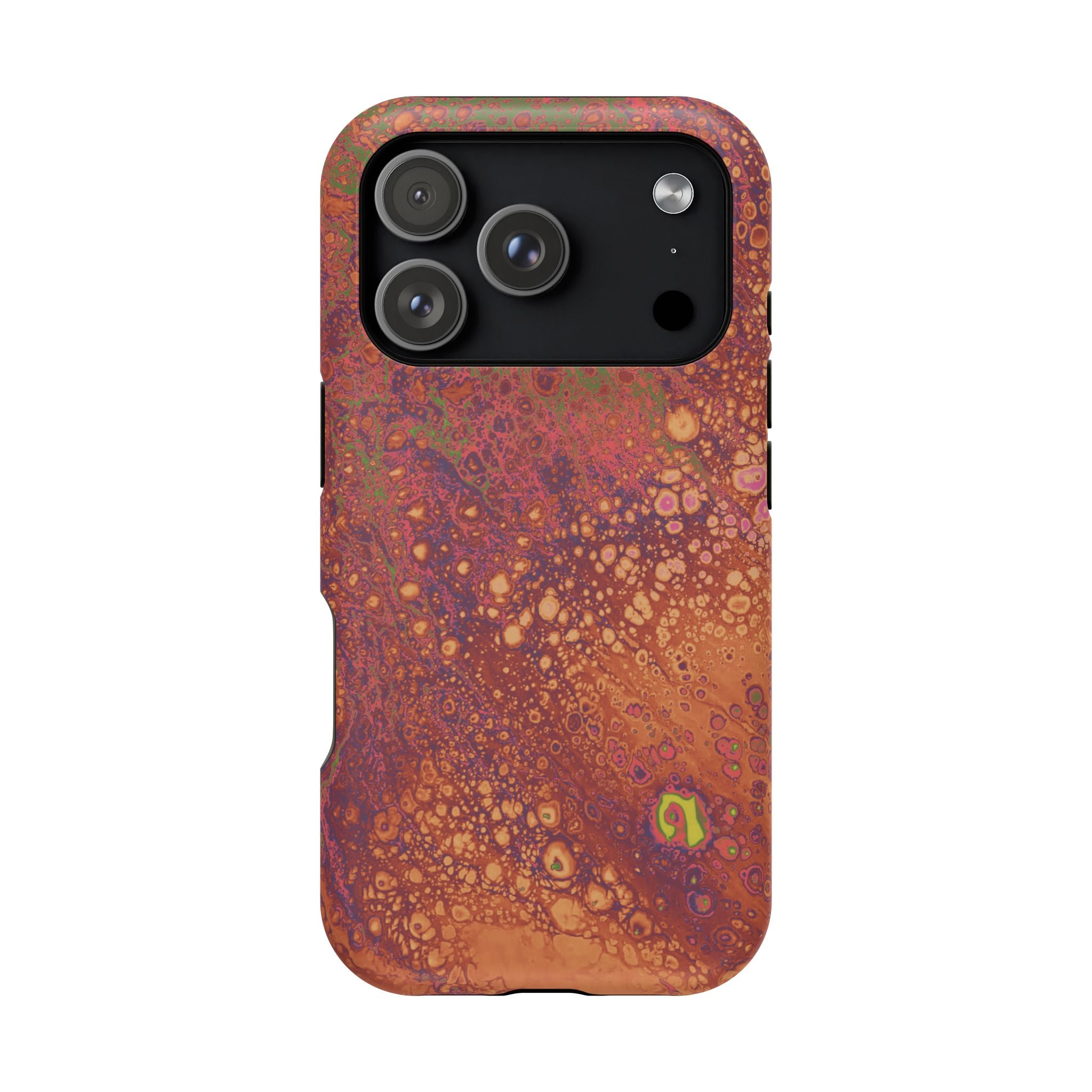 Amber Surge MagSafe iPhone Case – Abstract Art Design, Shockproof for iPhone 14–17 Pro & Pro Max