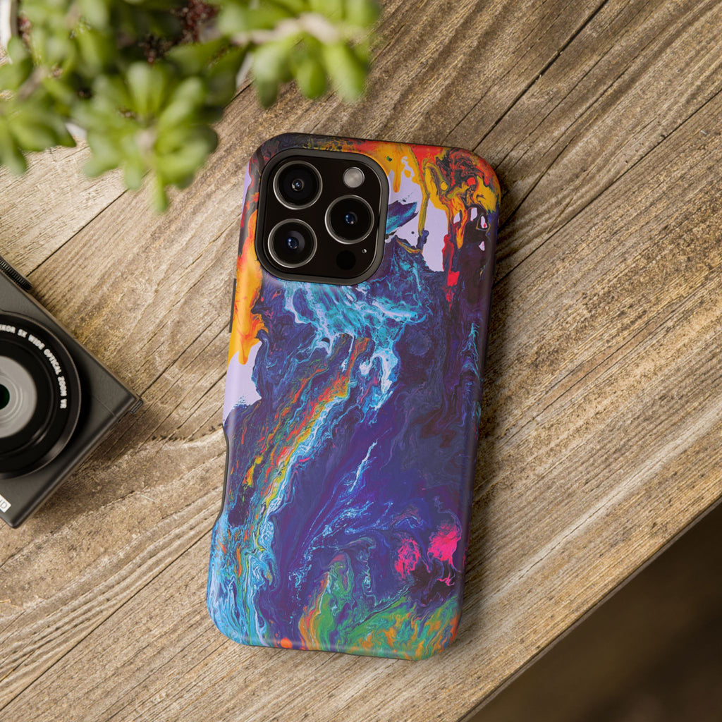 Wave Distortion X MagSafe iPhone Case – Abstract Art Design, Shockproof for iPhone 14–17 Pro & Pro Max