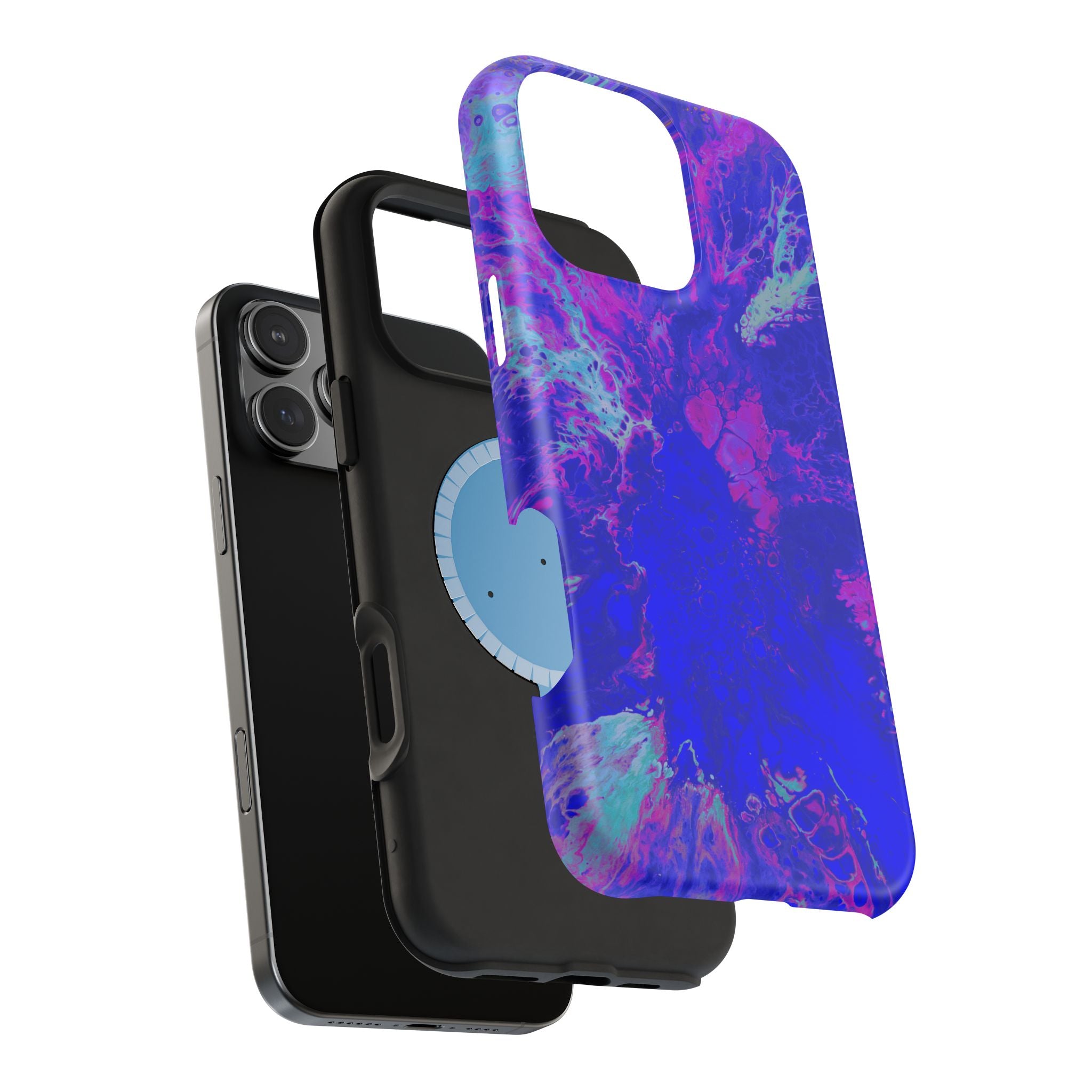 Electric Current MagSafe iPhone Case – Abstract Art Design, Shockproof for iPhone 14–17 Pro & Pro Max