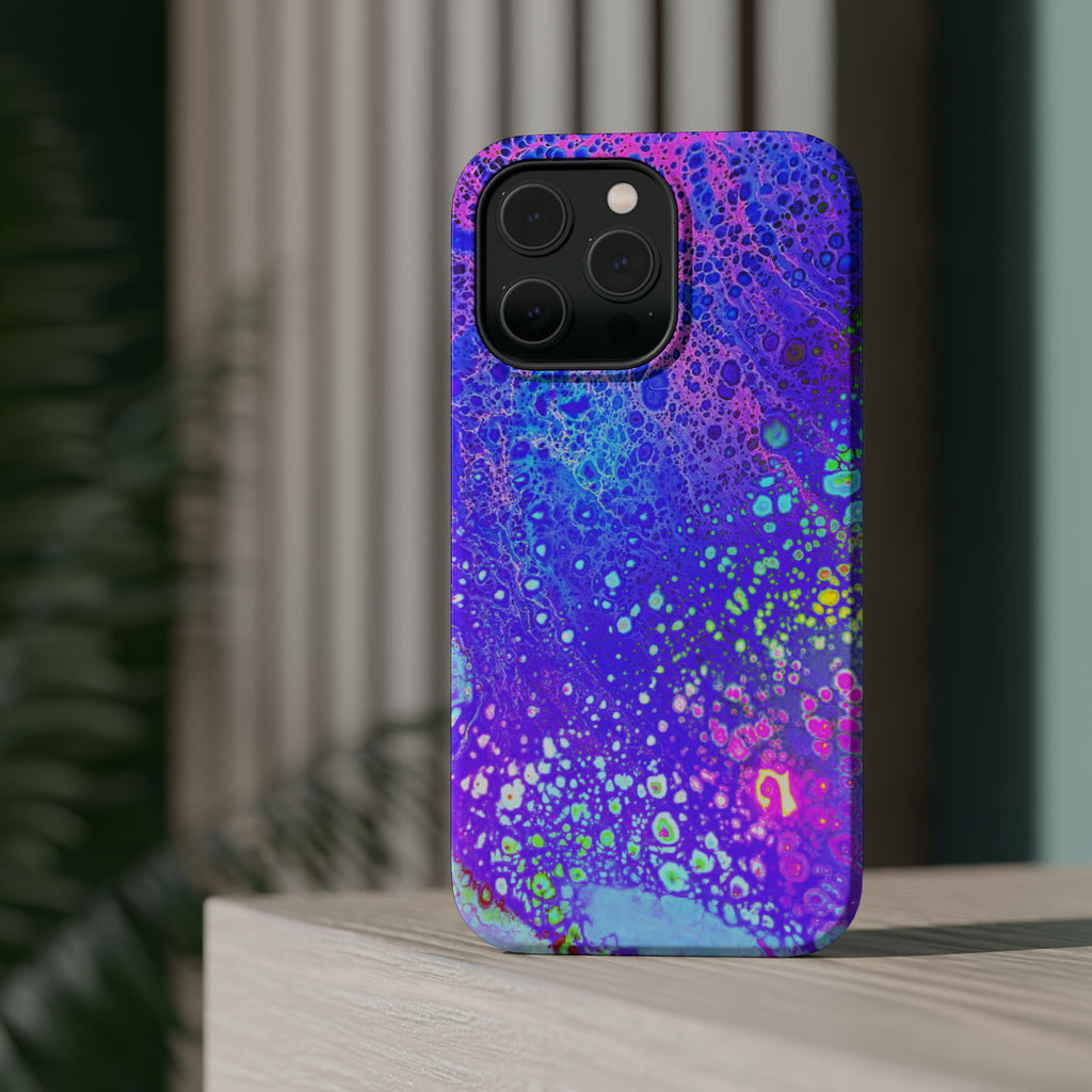 Electric Current MagSafe iPhone Case – Abstract Art Design, Shockproof for iPhone 14–17 Pro & Pro Max