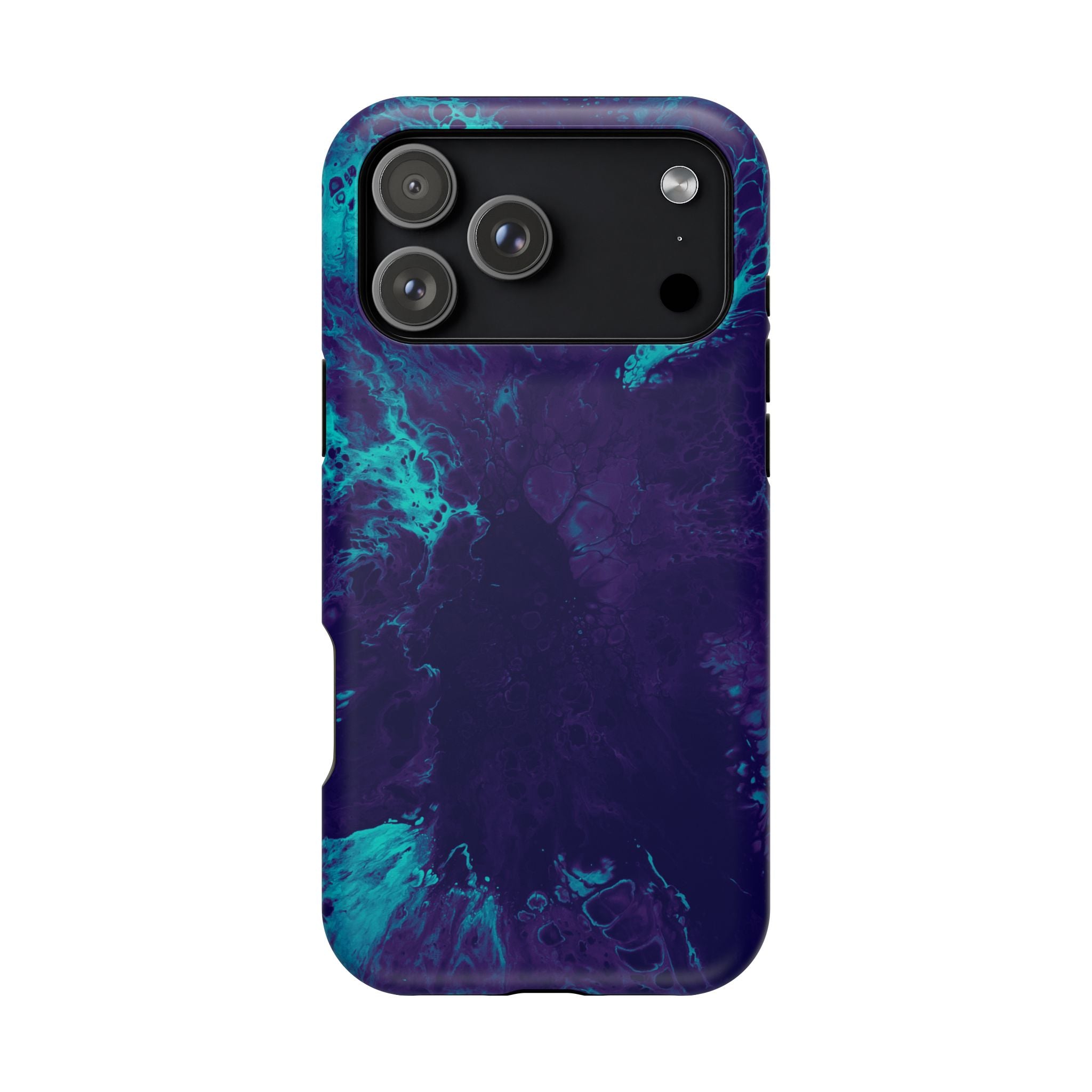 Ocean Pulse MagSafe iPhone Case – Abstract Art Design, Shockproof for iPhone 14–17 Pro & Pro Max