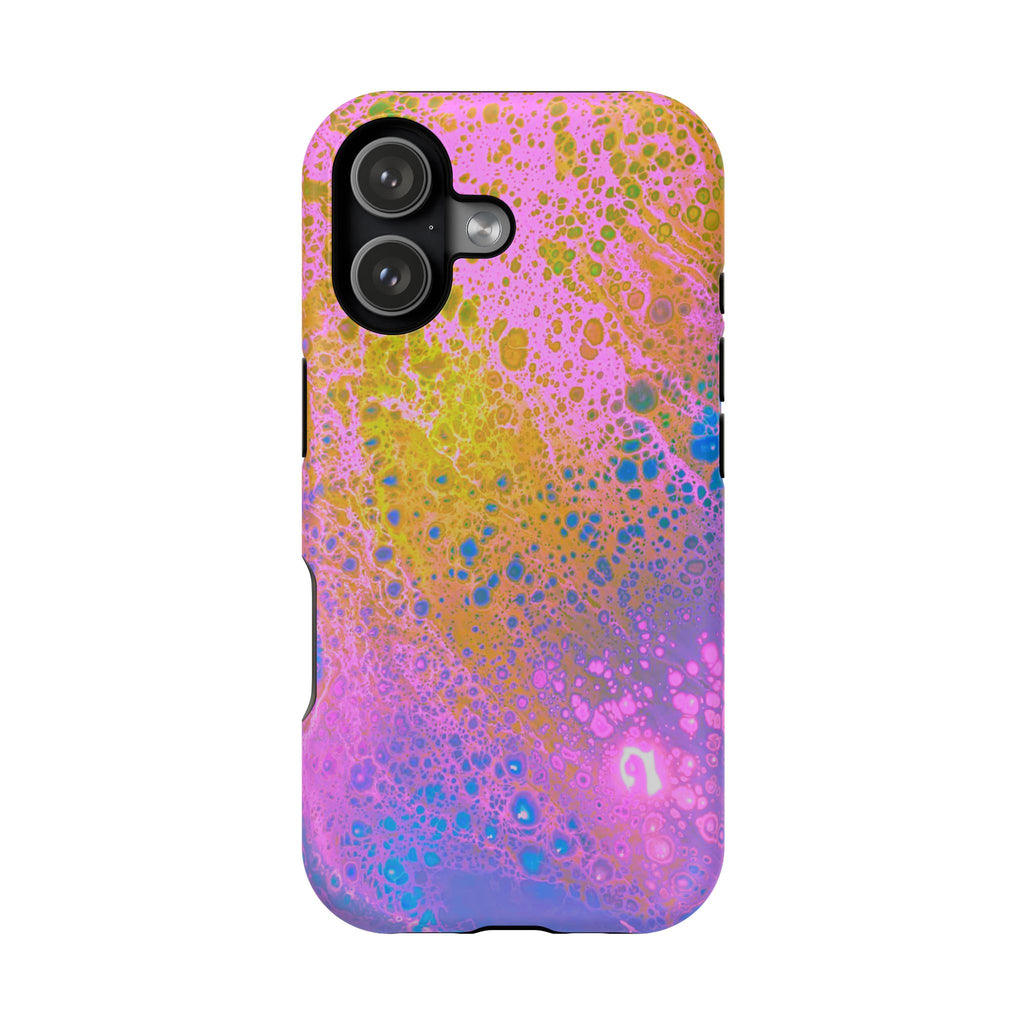 Spectral Distortion MagSafe iPhone Case – Abstract Art Design, Shockproof for iPhone 14–17 Pro & Pro Max