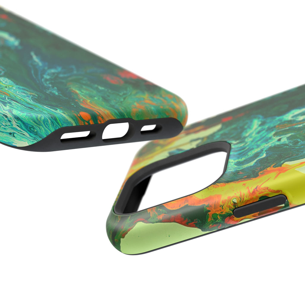 Radioactive Core X MagSafe iPhone Case – Abstract Art Design, Shockproof for iPhone 14–17 Pro & Pro Max