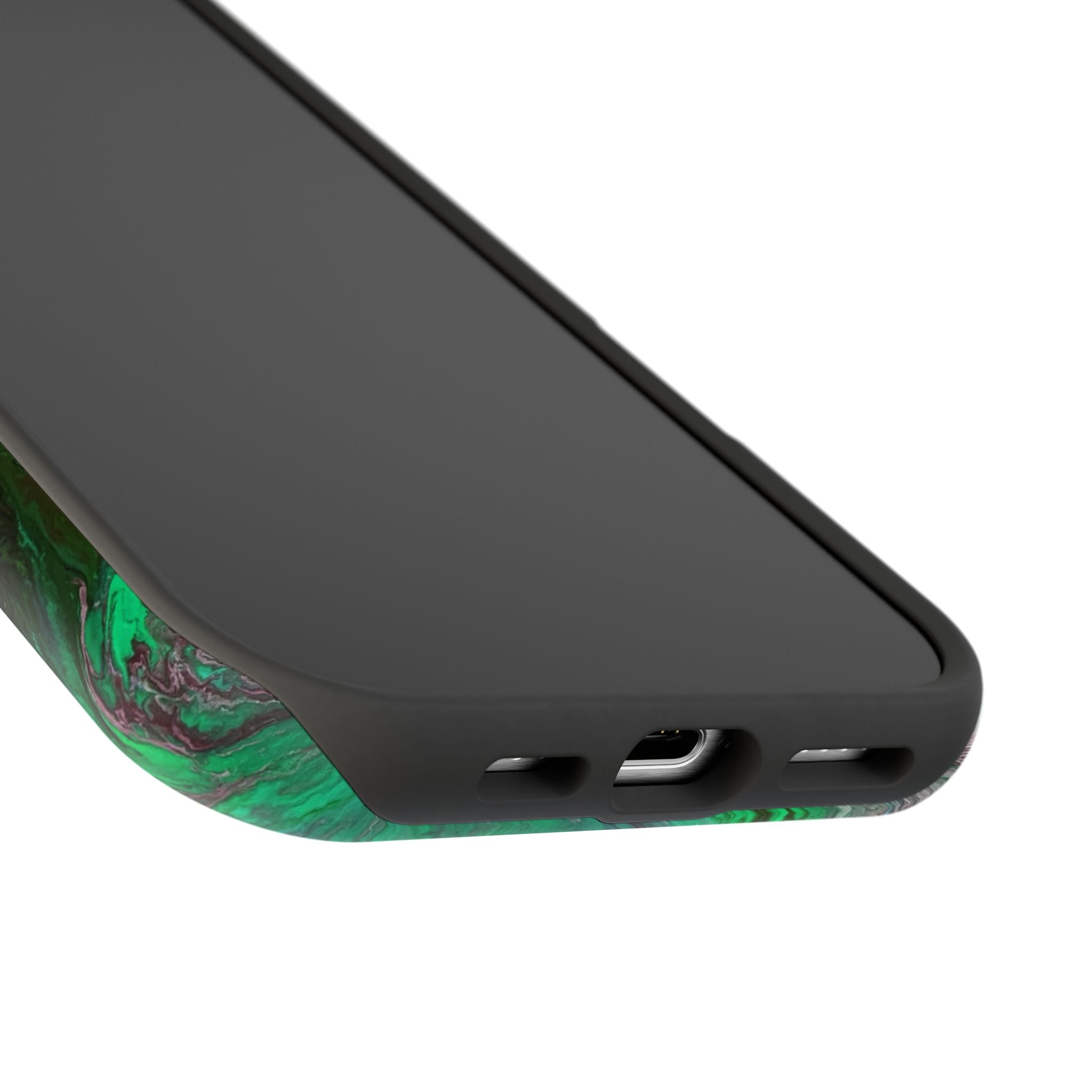 Mint Overdrive X MagSafe iPhone Case – Abstract Art Design, Shockproof for iPhone 14–17 Pro & Pro Max