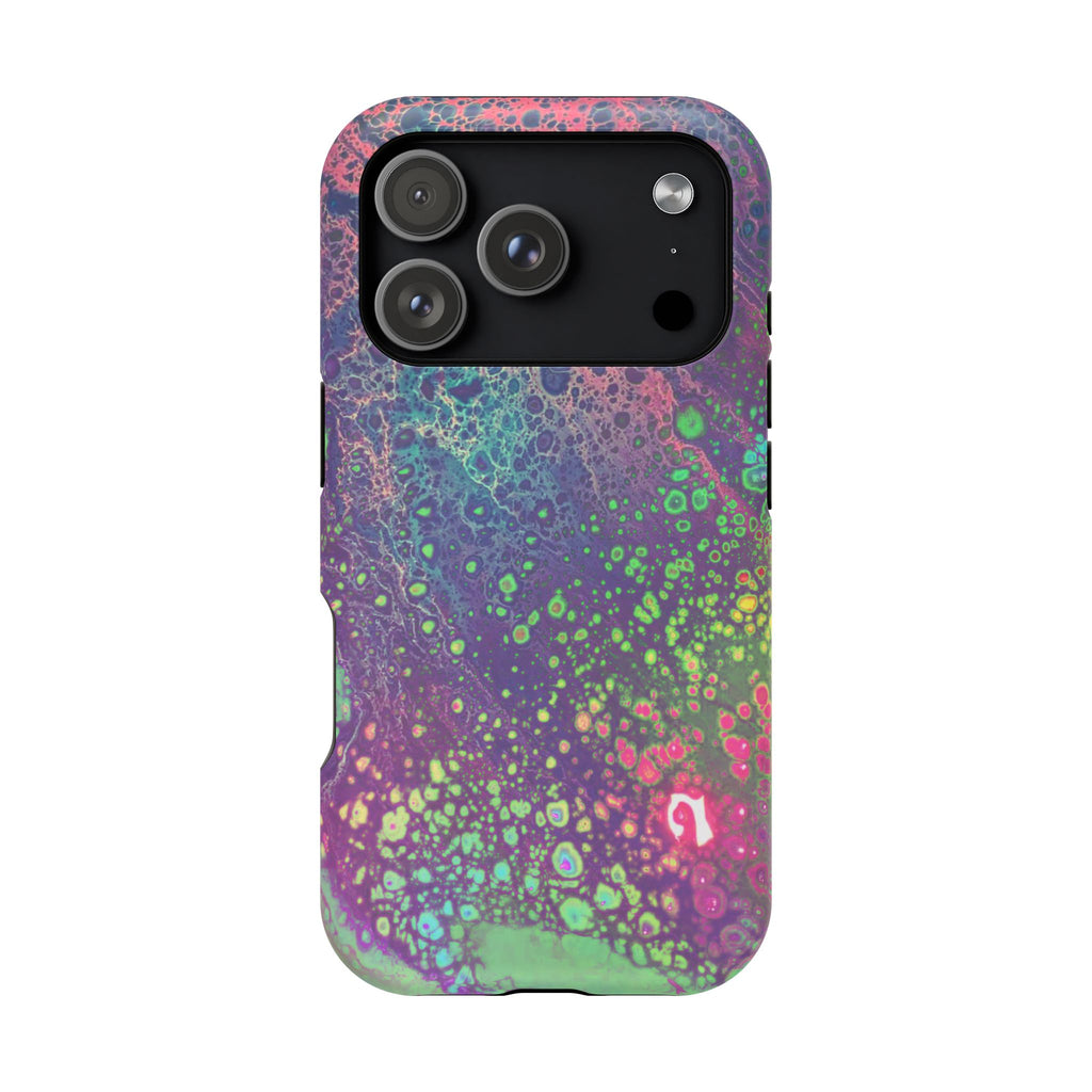 Glow Garden MagSafe iPhone Case – Abstract Art Design, Shockproof for iPhone 14–17 Pro & Pro Max