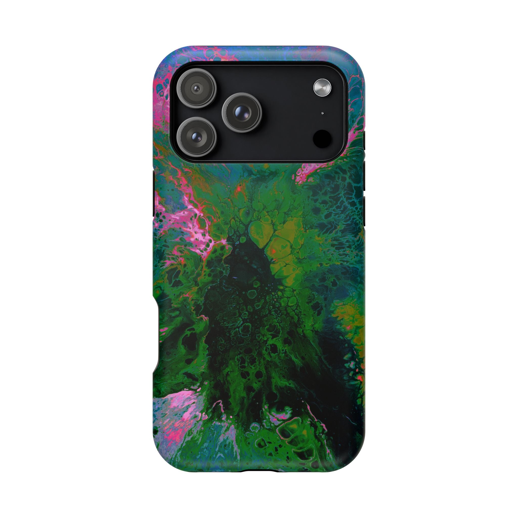 Galactic Core MagSafe iPhone Case – Abstract Art Design, Shockproof for iPhone 14–17 Pro & Pro Max