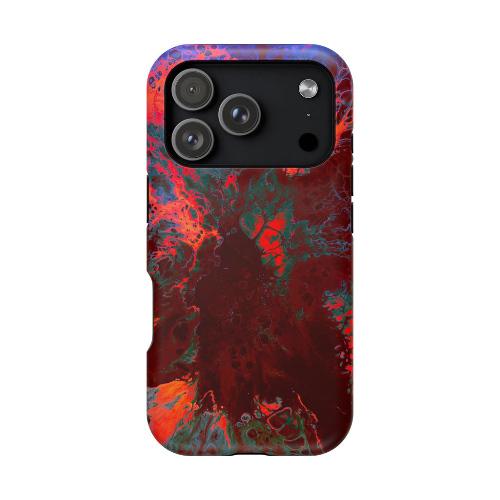 Heatwave Bloom MagSafe iPhone Case – Abstract Art Design, Shockproof for iPhone 14–17 Pro & Pro Max