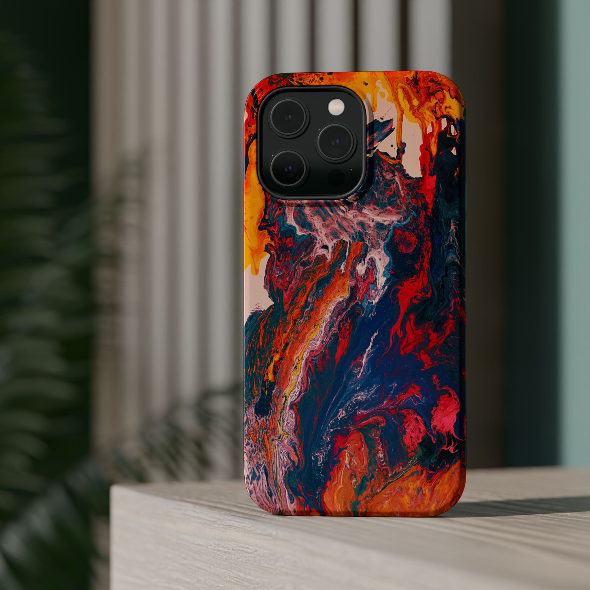 Heatcore X MagSafe iPhone Case – Abstract Art Design, Shockproof for iPhone 14–17 Pro & Pro Max