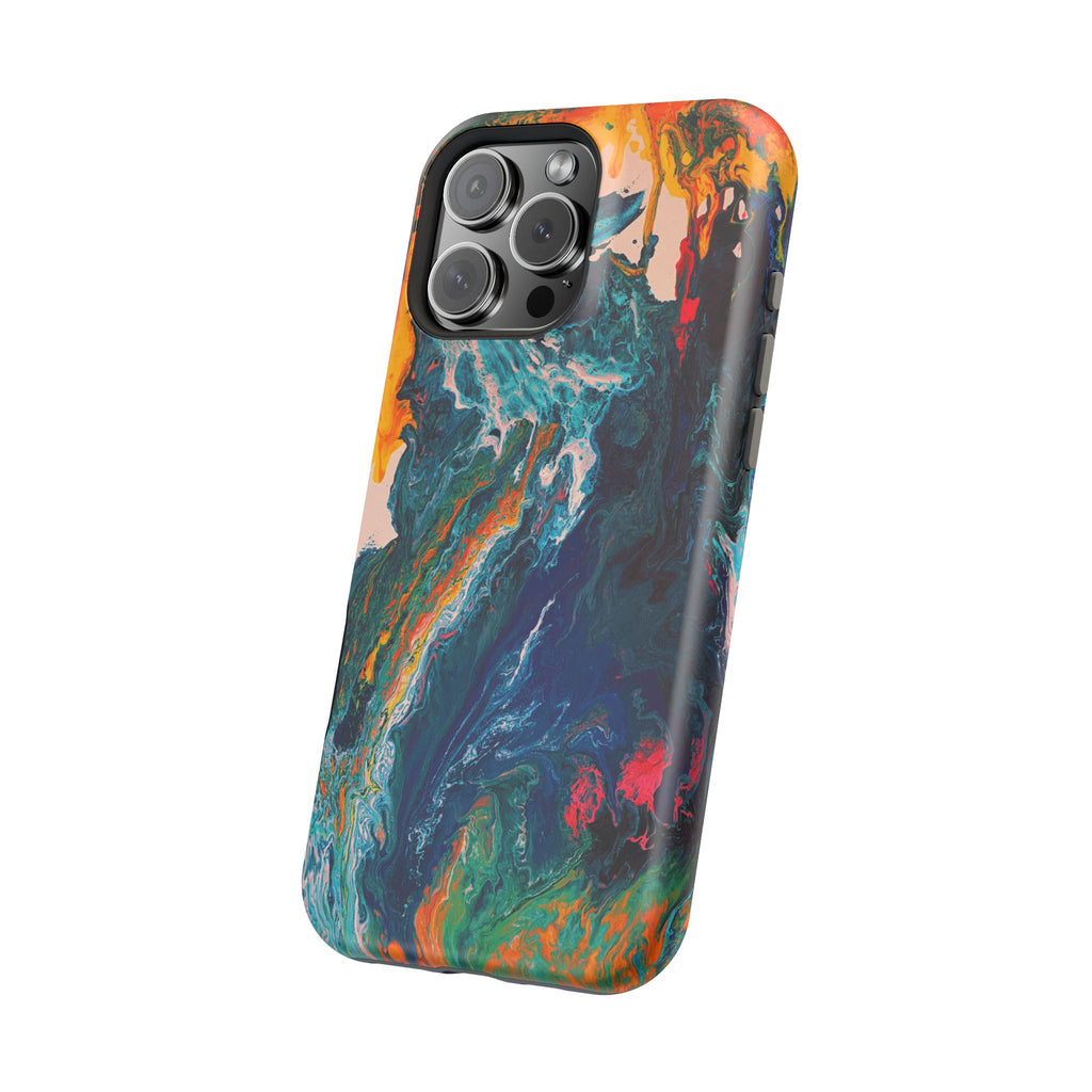 Deepcore Flow X MagSafe iPhone Case – Abstract Art Design, Shockproof for iPhone 14–17 Pro & Pro Max