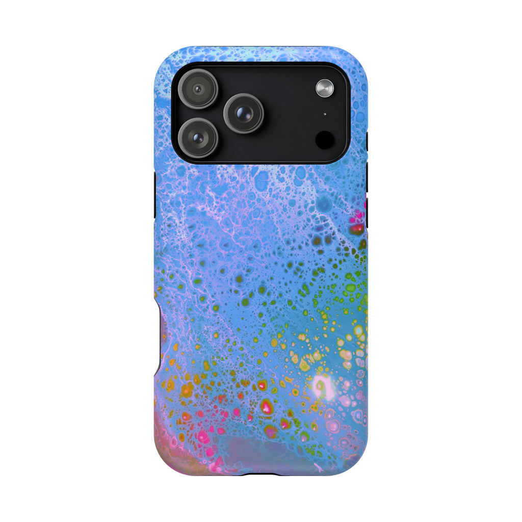Frost Bloom MagSafe iPhone Case – Abstract Art Design, Shockproof for iPhone 14–17 Pro & Pro Max