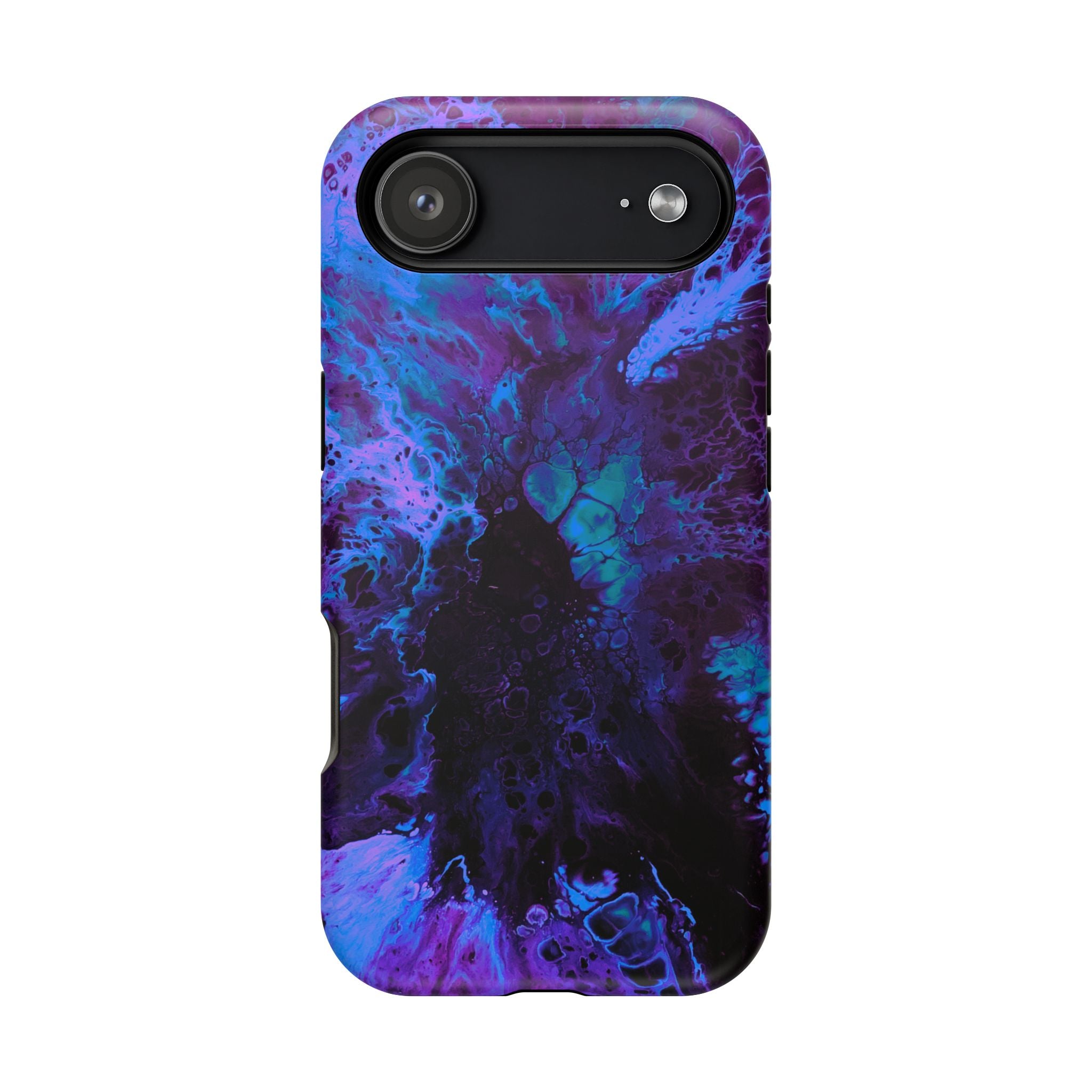 Azure Reactor MagSafe iPhone Case – Abstract Art Design, Shockproof for iPhone 14–17 Pro & Pro Max