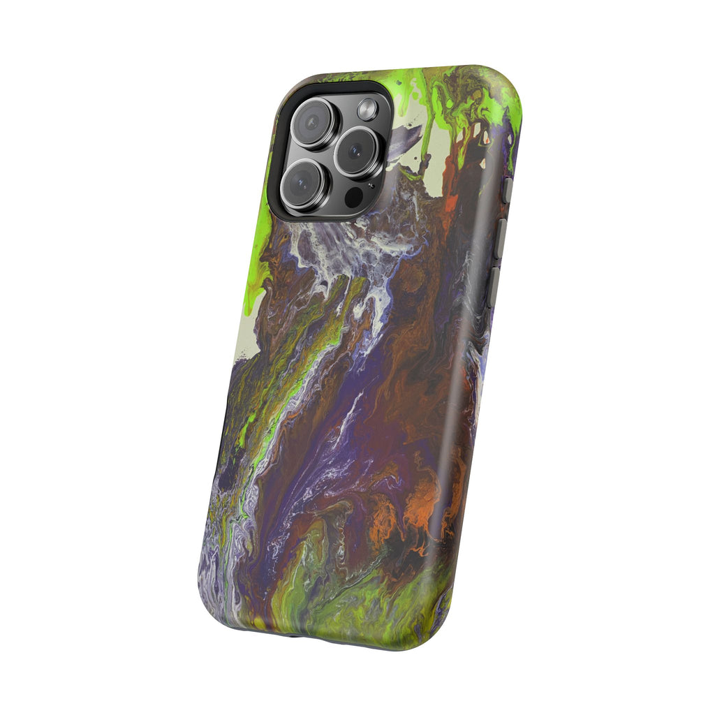 Aurora Bloom X MagSafe iPhone Case – Abstract Art Design, Shockproof for iPhone 14–17 Pro & Pro Max