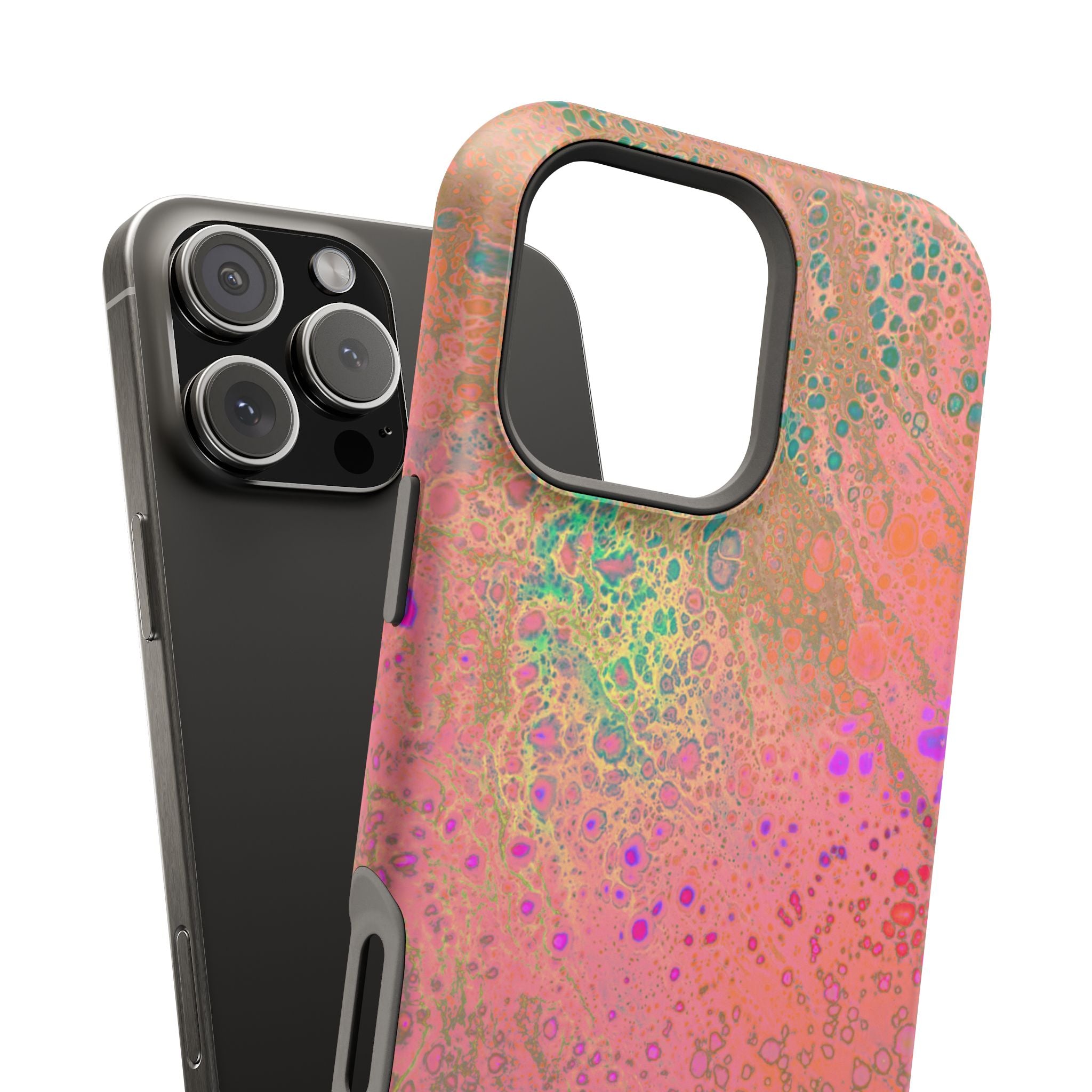 Hypernova Flow MagSafe iPhone Case – Abstract Art Design, Shockproof for iPhone 14–17 Pro & Pro Max