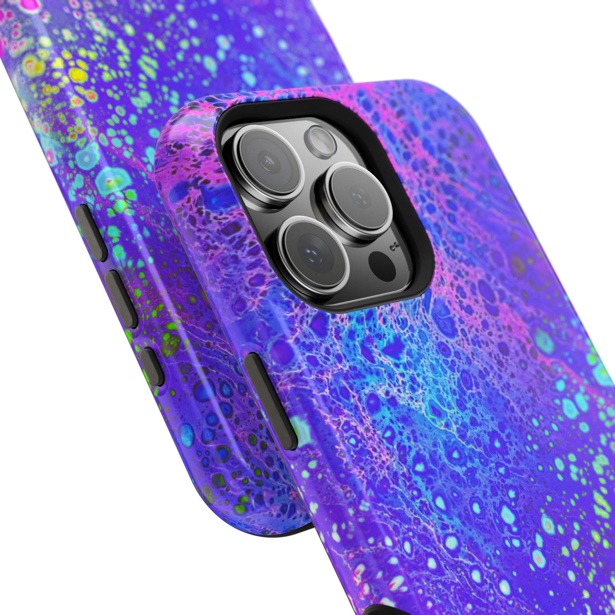 Electric Current MagSafe iPhone Case – Abstract Art Design, Shockproof for iPhone 14–17 Pro & Pro Max