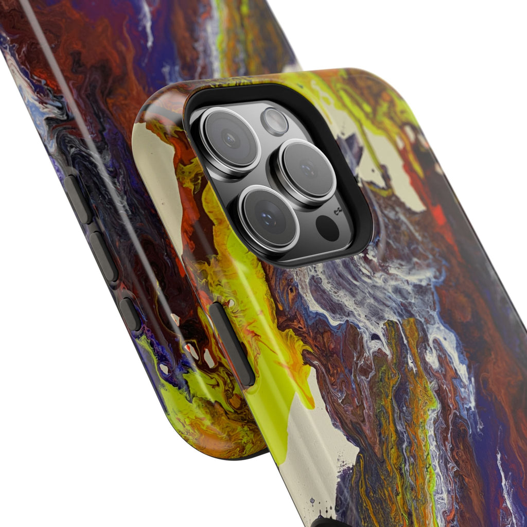 Lightwave Distortion X MagSafe iPhone Case – Abstract Art Design, Shockproof for iPhone 14–17 Pro & Pro Max