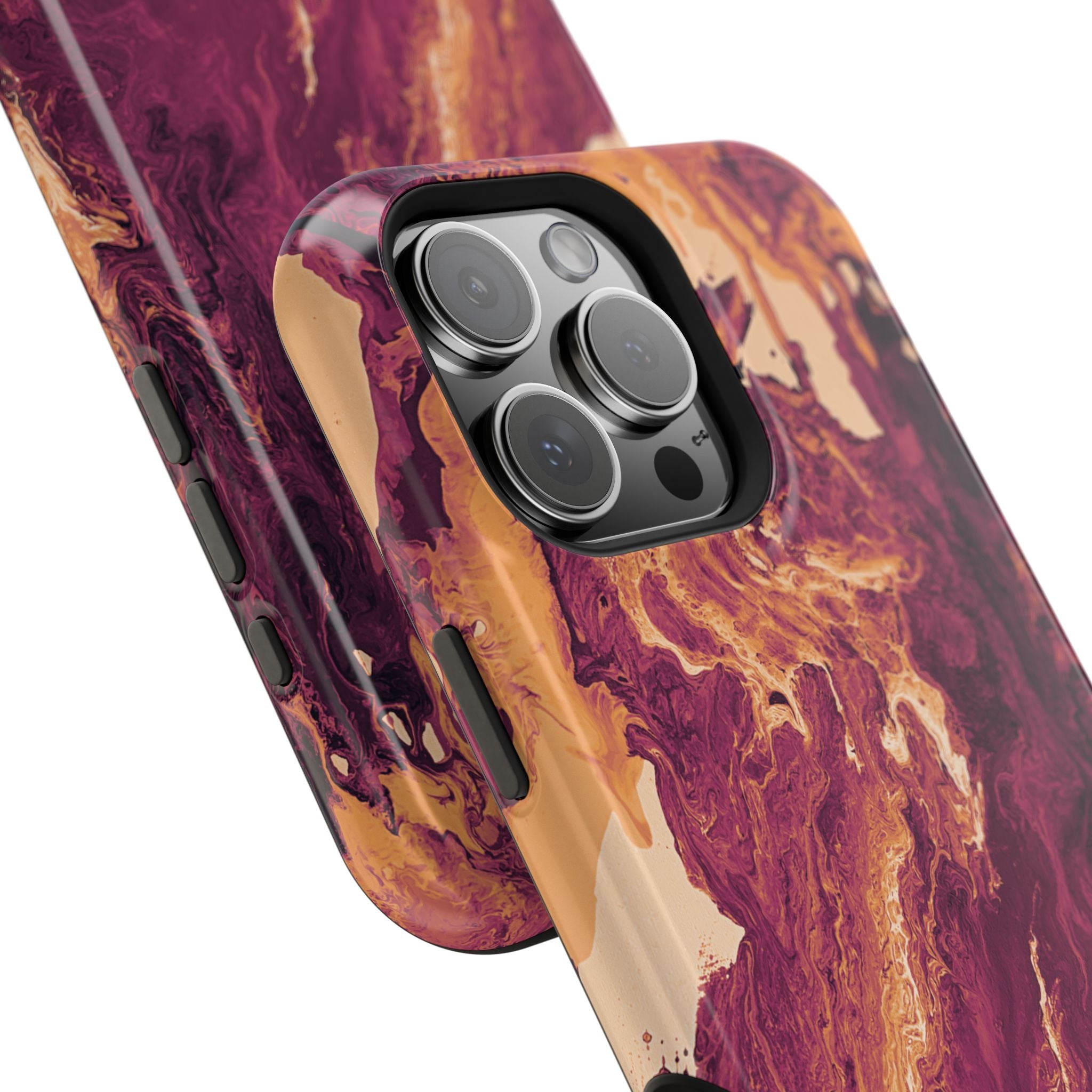 Sunburst Collapse X MagSafe iPhone Case – Abstract Art Design, Shockproof for iPhone 14–17 Pro & Pro Max