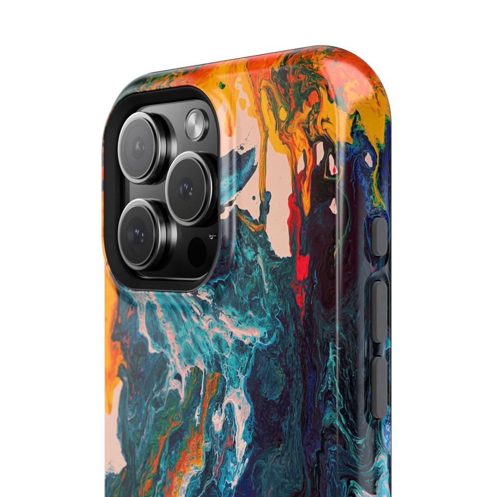Deepcore Flow X MagSafe iPhone Case – Abstract Art Design, Shockproof for iPhone 14–17 Pro & Pro Max