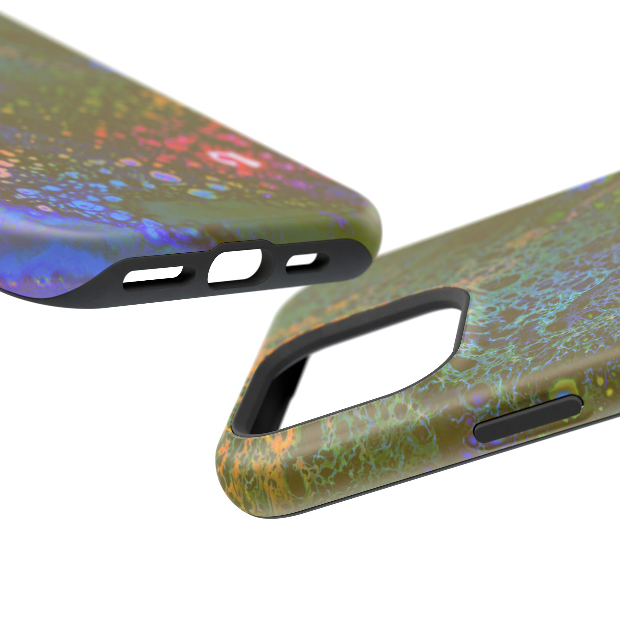 Chromatic Pulse MagSafe iPhone Case – Abstract Art Design, Shockproof for iPhone 14–17 Pro & Pro Max