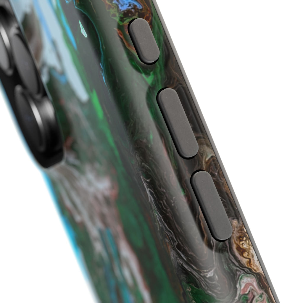 Aqua Reactor X MagSafe iPhone Case – Abstract Art Design, Shockproof for iPhone 14–17 Pro & Pro Max