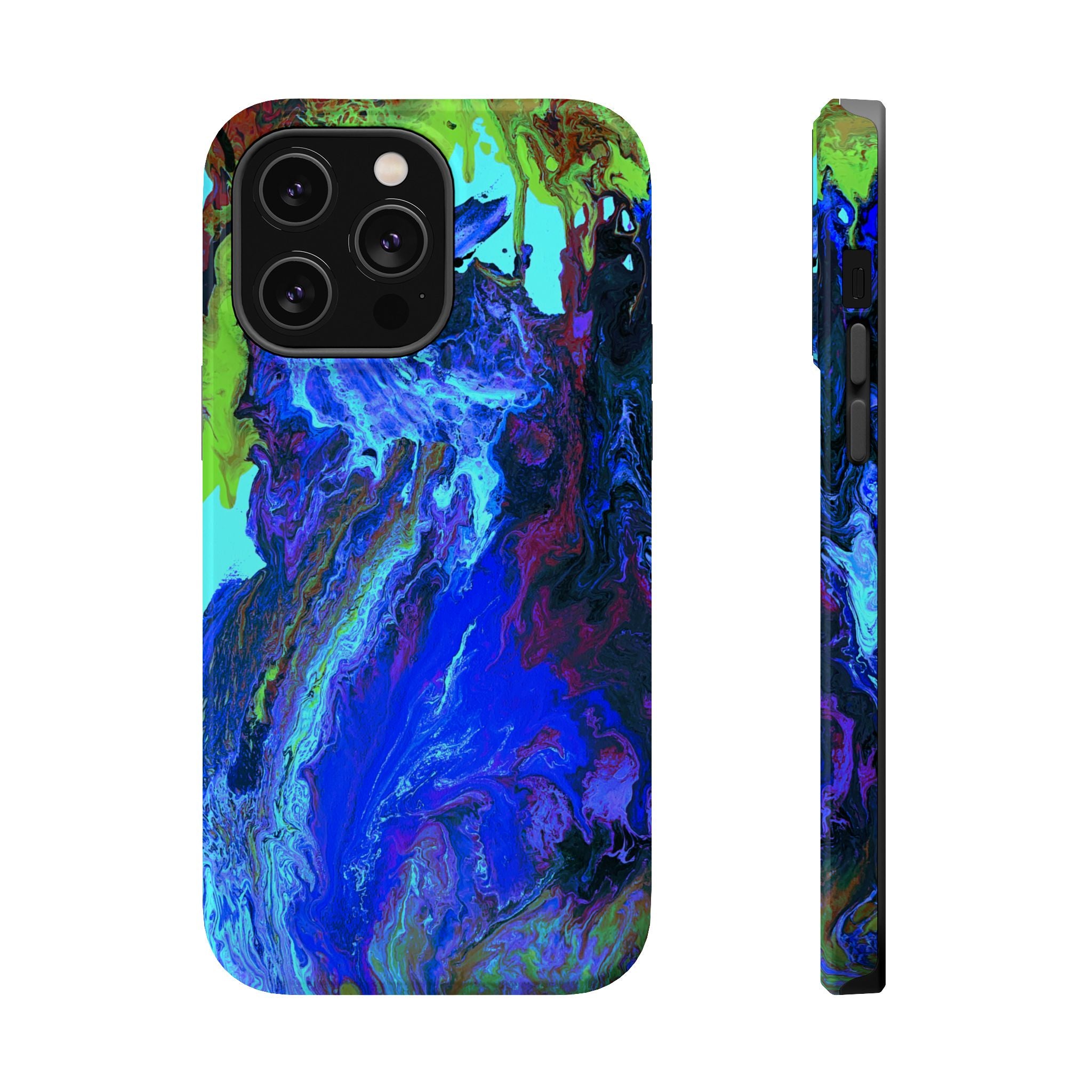 Glacial Core X MagSafe iPhone Case – Abstract Art Design, Shockproof for iPhone 14–17 Pro & Pro Max