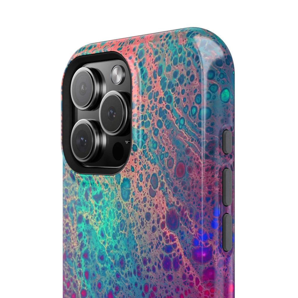 Arctic Eclipse MagSafe iPhone Case – Abstract Art Design, Shockproof for iPhone 14–17 Pro & Pro Max