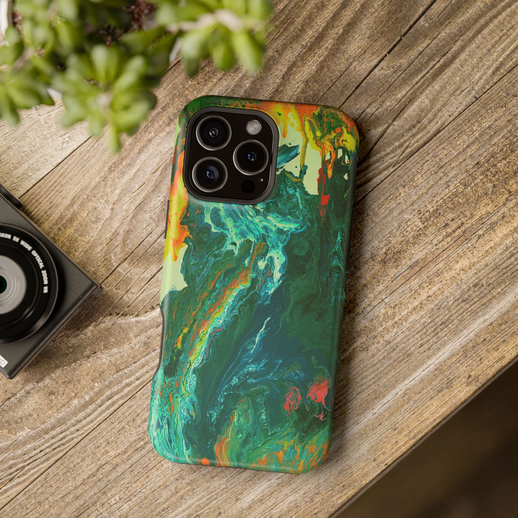 Radioactive Core X MagSafe iPhone Case – Abstract Art Design, Shockproof for iPhone 14–17 Pro & Pro Max