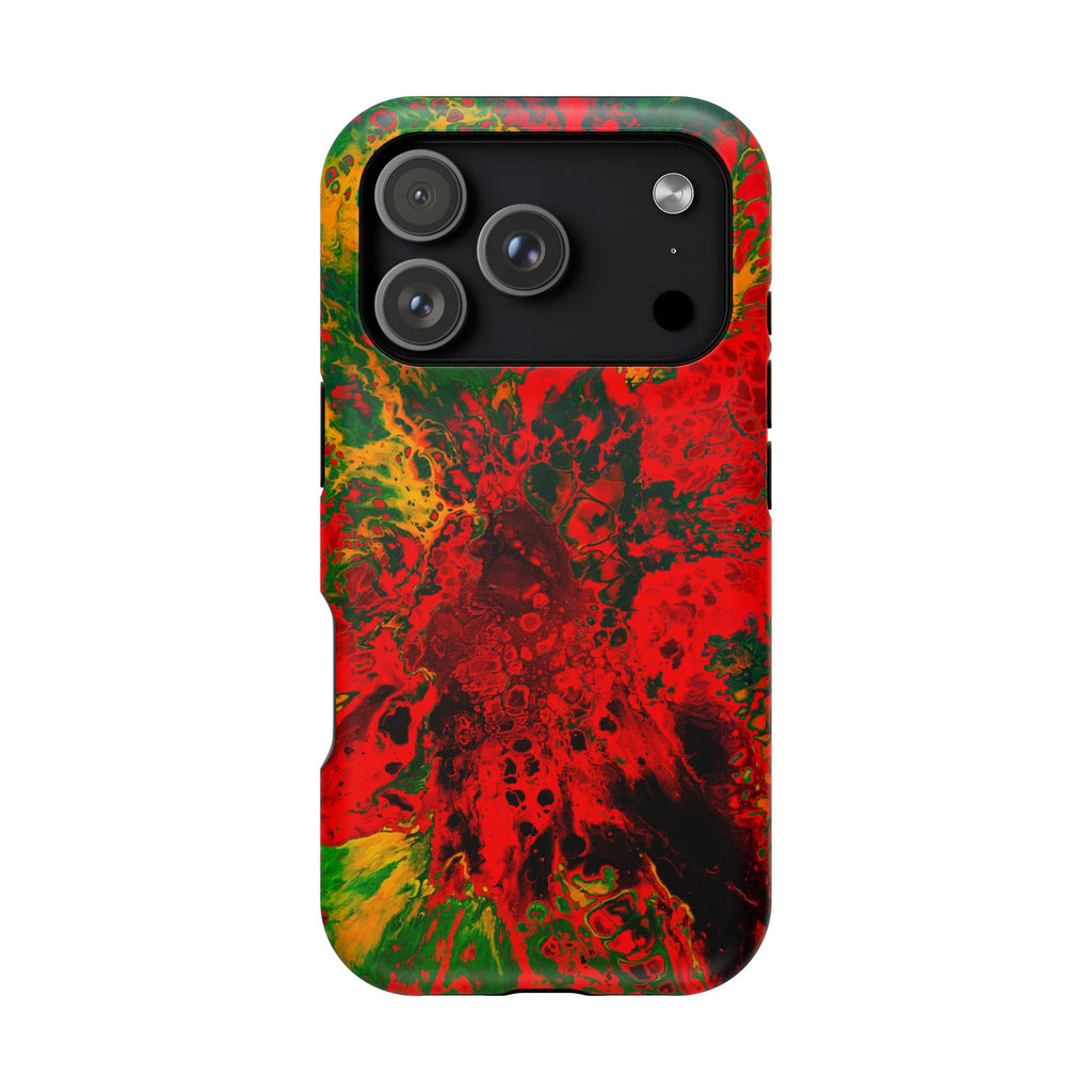 Core Meltdown MagSafe iPhone Case – Abstract Art Design, Shockproof for iPhone 14–17 Pro & Pro Max