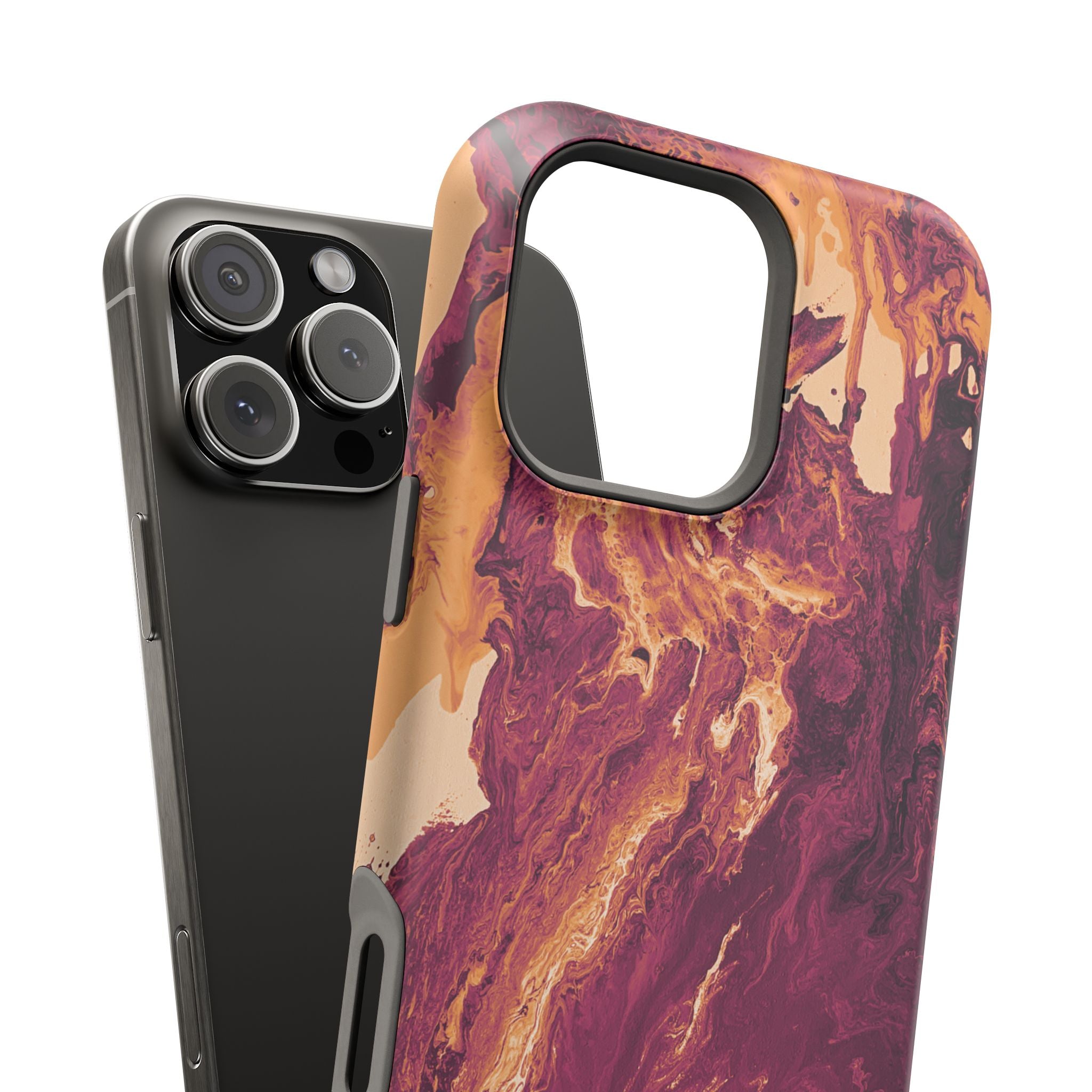 Sunburst Collapse X MagSafe iPhone Case – Abstract Art Design, Shockproof for iPhone 14–17 Pro & Pro Max