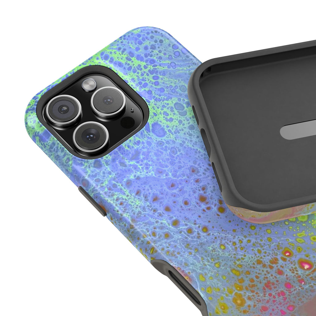 Arctic Pulse MagSafe iPhone Case – Abstract Art Design, Shockproof for iPhone 14–17 Pro & Pro Max