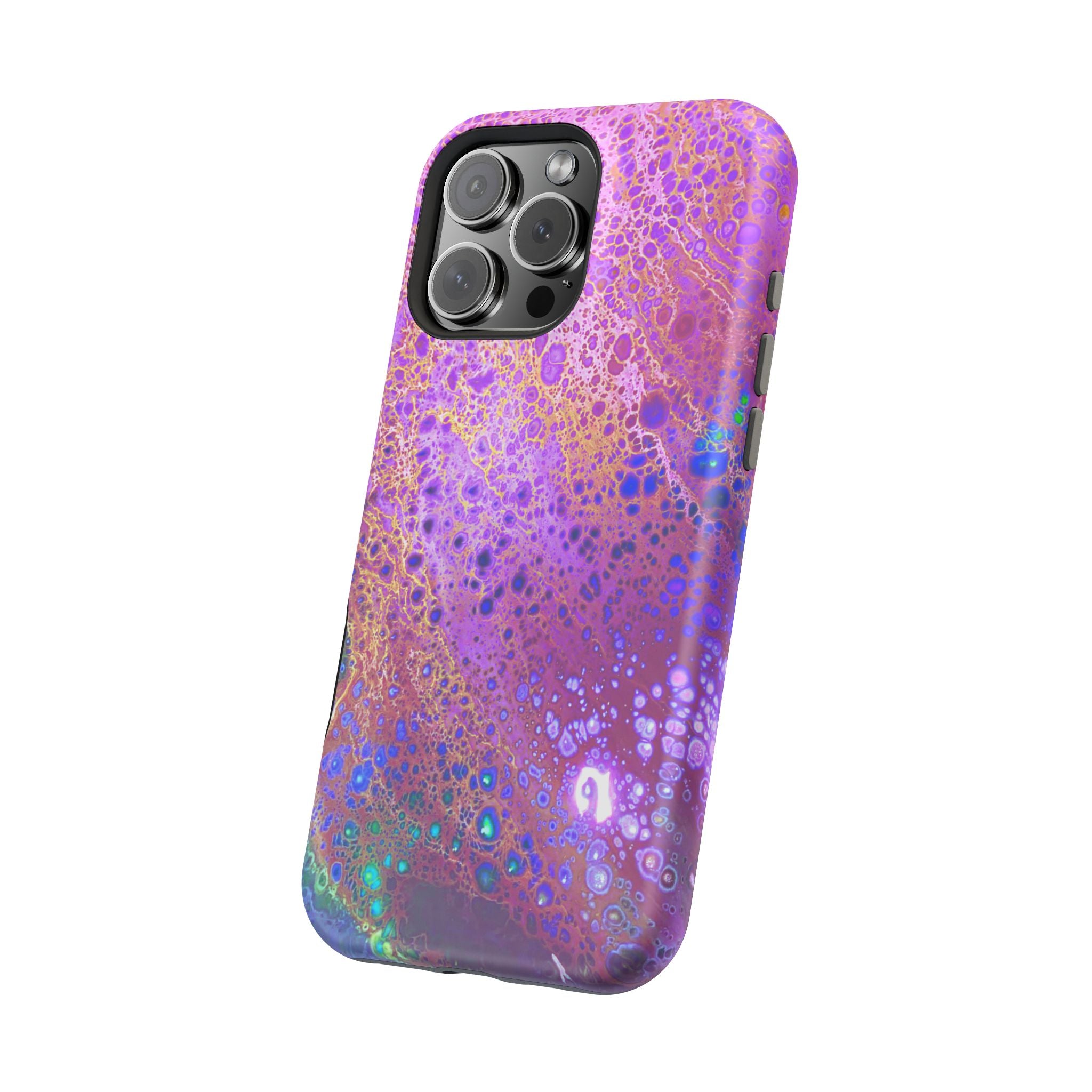 Cosmic Pulse MagSafe iPhone Case – Abstract Art Design, Shockproof for iPhone 14–17 Pro & Pro Max