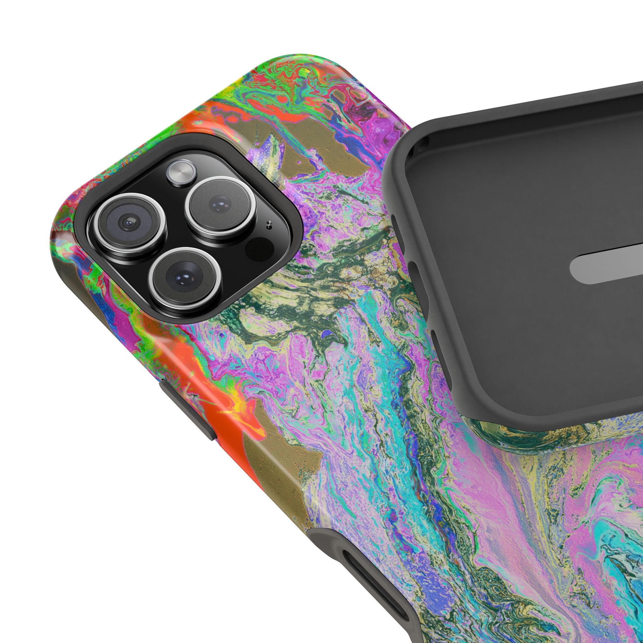 Spectrum Surge X MagSafe iPhone Case – Abstract Art Design, Shockproof for iPhone 14–17 Pro & Pro Max