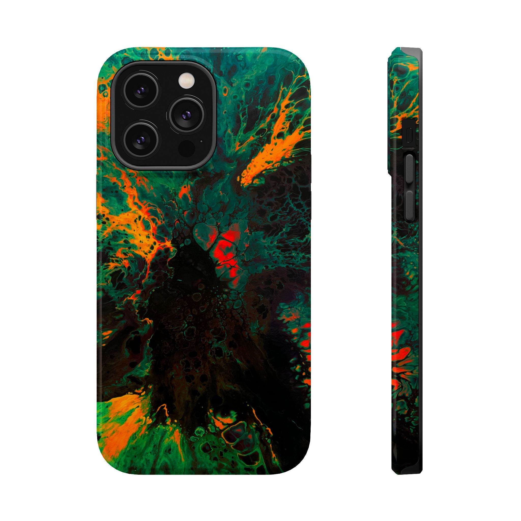 Infernal Jungle MagSafe iPhone Case – Abstract Art Design, Shockproof for iPhone 14–17 Pro & Pro Max