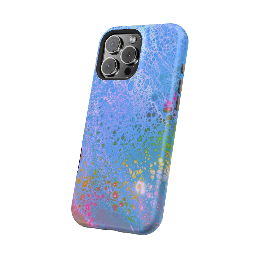 Frost Bloom MagSafe iPhone Case – Abstract Art Design, Shockproof for iPhone 14–17 Pro & Pro Max