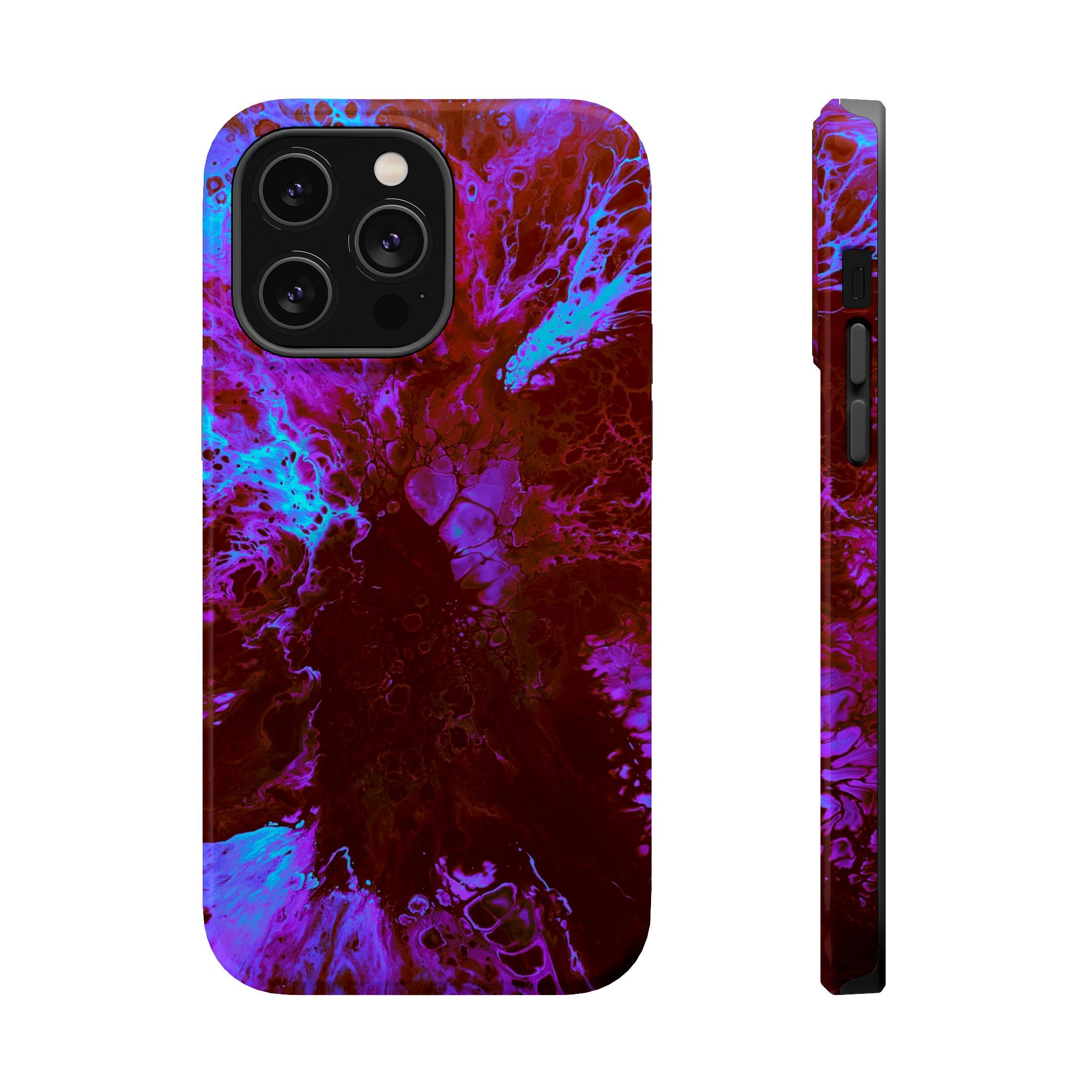 Quantum Bloom MagSafe iPhone Case – Abstract Art Design, Shockproof for iPhone 14–17 Pro & Pro Max
